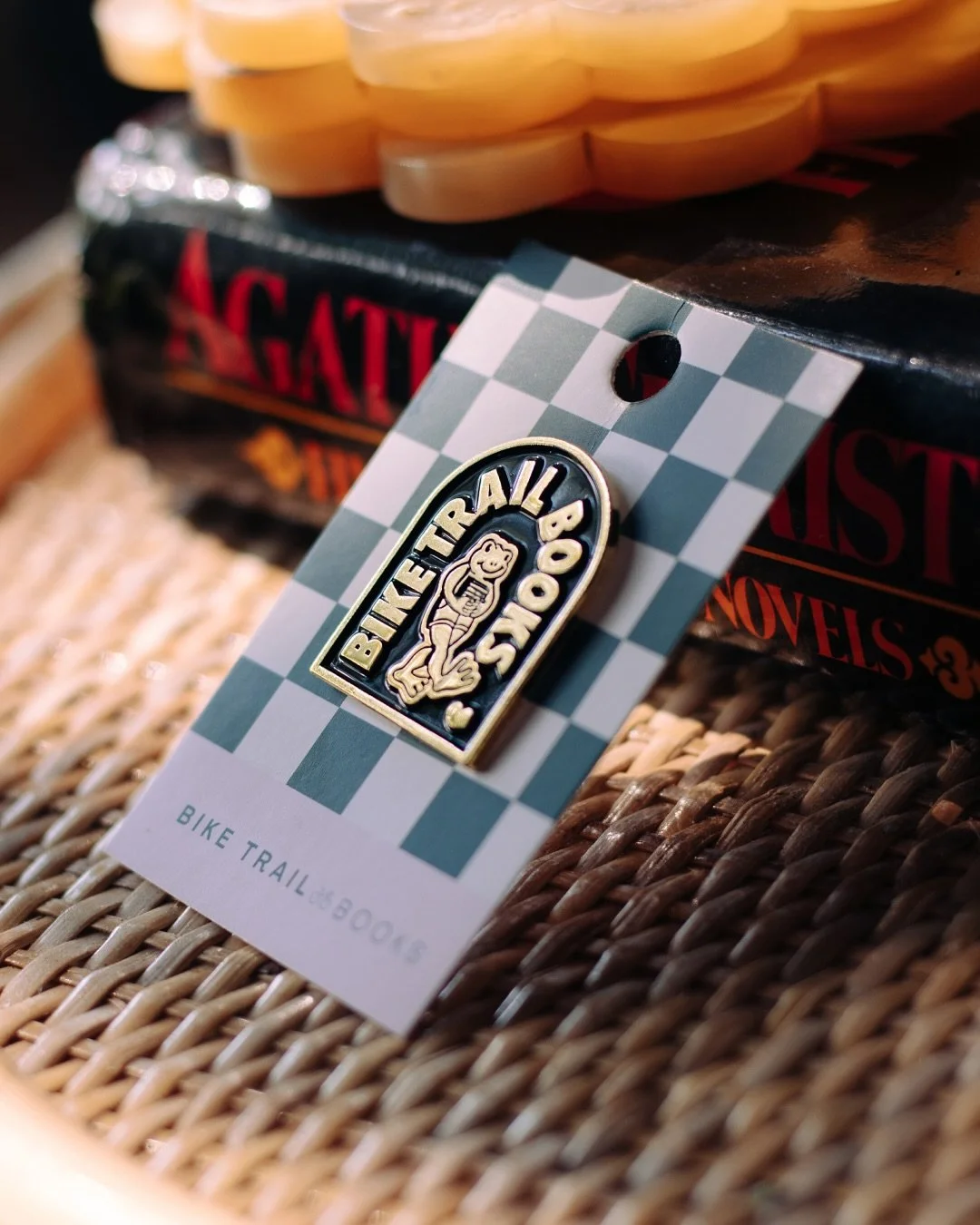 ☀️ The Summer of Swag for @biketrailbooks!!! ☀️ 

We&rsquo;ve been working on lots of fun things for the book lovers of Loveland, OH: pins, shirts, bookmarks, and more.

🌭 Design &amp; Art Direction: @justin.wieners 
🐸 Frog Illustration: @afton.lin