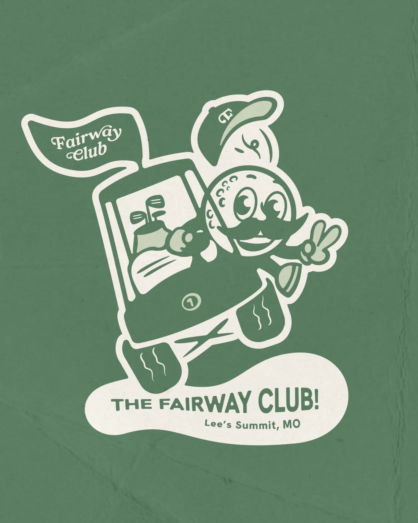 On cold days like these, I wish I was out on the cart with Cleatus ⛳️ 

New mascot illustration for @fairwayclubkc!