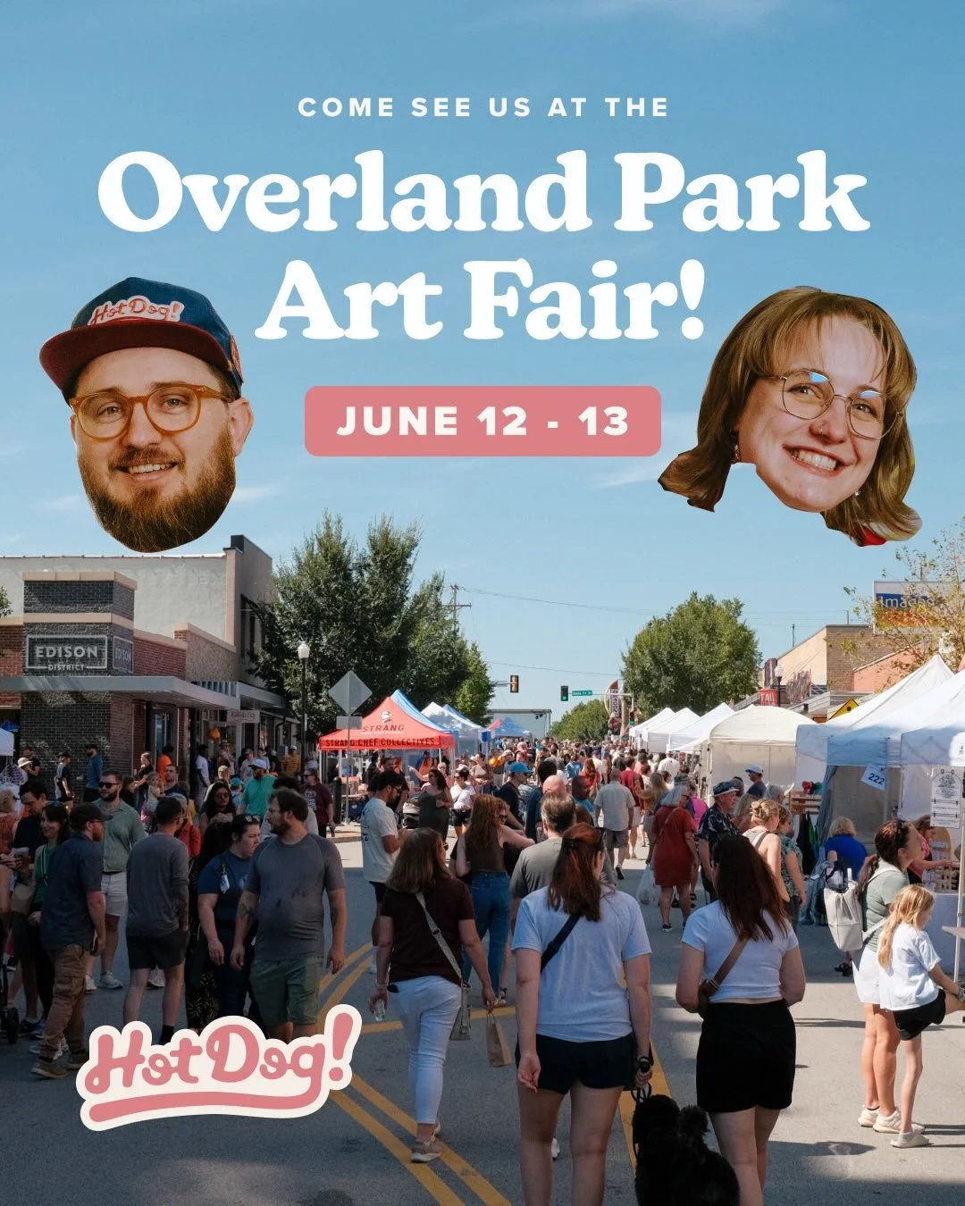 Come see us at the Art Fair this weekend in @downtownop !!!! 🌭 

We&rsquo;ll have all kinds of goodies, new and old. T-shirts (printed by @gladhandstudio). Art prints (printed by @oddities_prints and letterpress by @justin.wieners ). Hats. Stickers.
