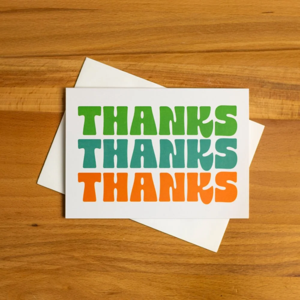 Thanks Multicolor Greeting Card