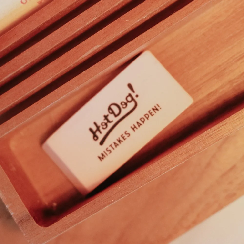 Hot Dog! Pink Eraser