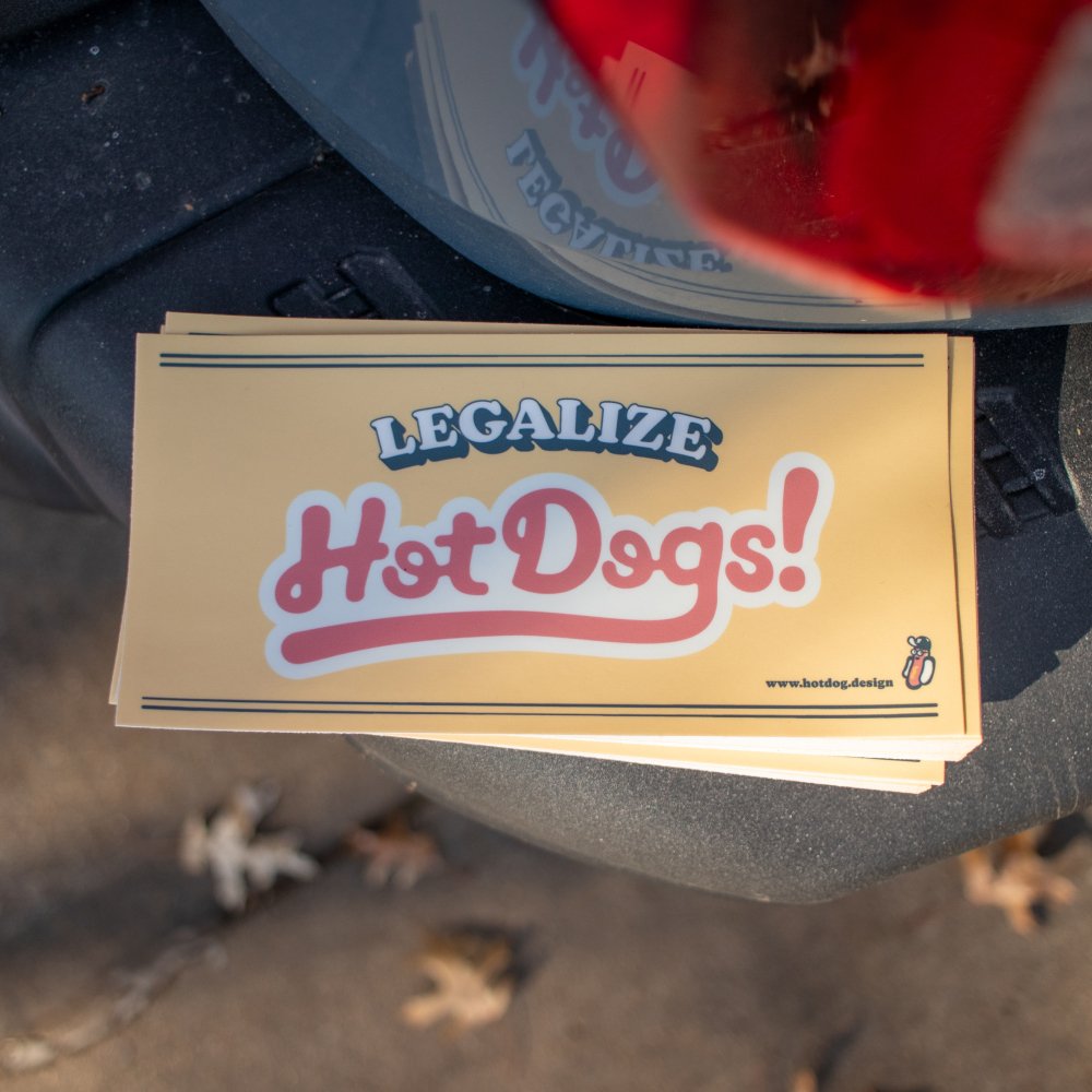 Legalize Hot Dogs Bumper Sticker