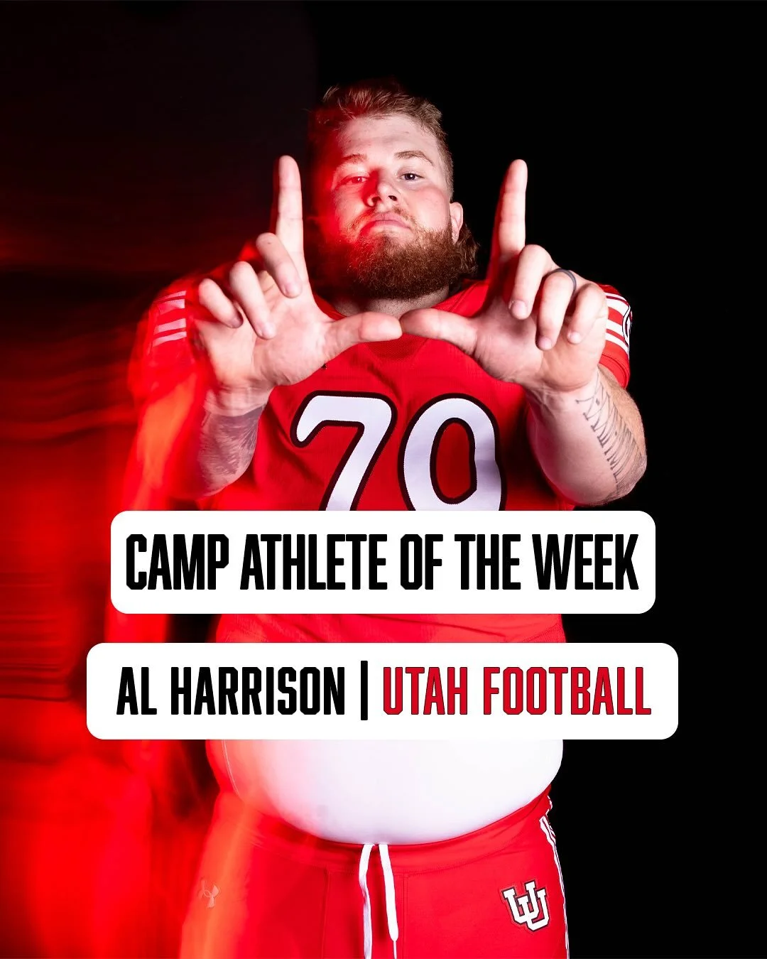 🌟Athlete of the Month: Al Harrison🌟

CAMP is proud to recognize Al Harrison, starting center for the Utah Utes, as our Athlete of the Month! In his first career start, Al anchored the offensive line with poise and power&mdash;allowing 0 sacks and p