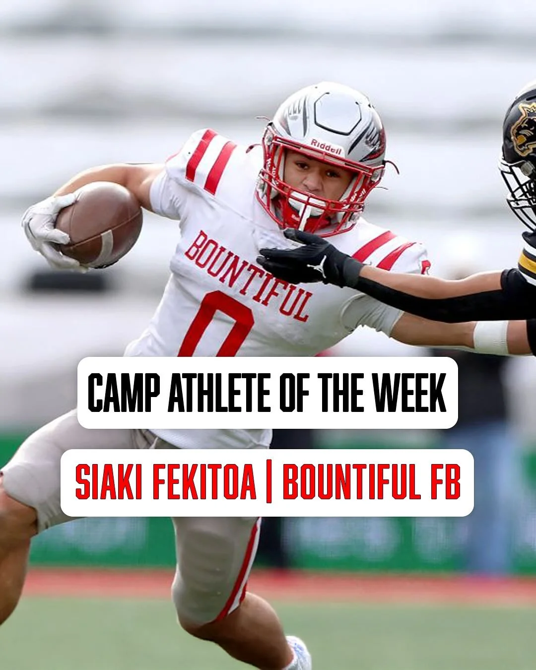 🌟 Athlete of the Week &ndash; Siaki Fekitoa 🌟

This week at CAMP, Building Better Athletes, we&rsquo;re proud to recognize Siaki Fekitoa from Bountiful High School as our Athlete of the Week! Siaki put on an incredible performance, rushing for 186 