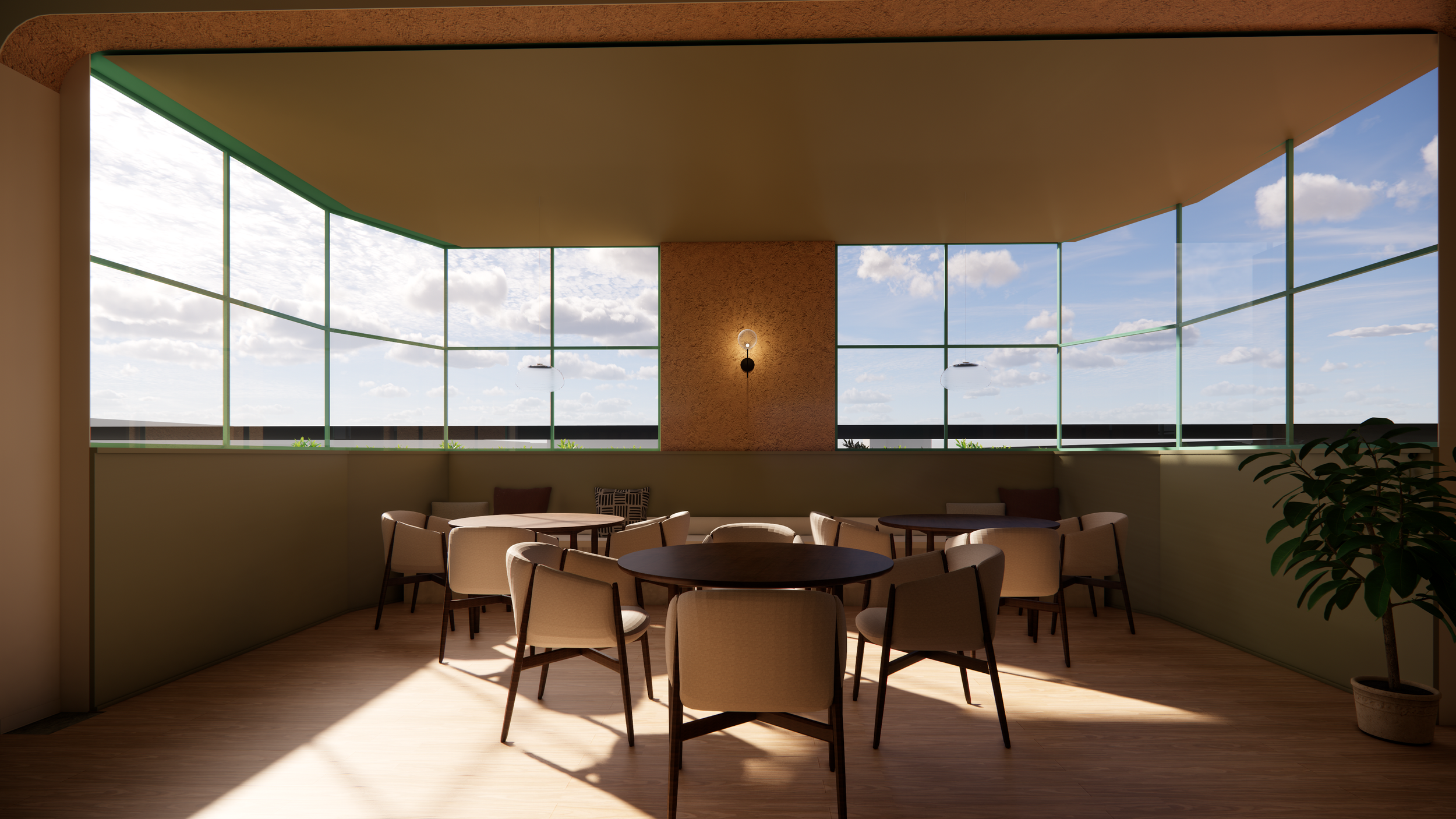 The tea alcove invites guests to unwind and find inspiration in a serene setting, where slow moments are cherished and meaningful connections are formed.