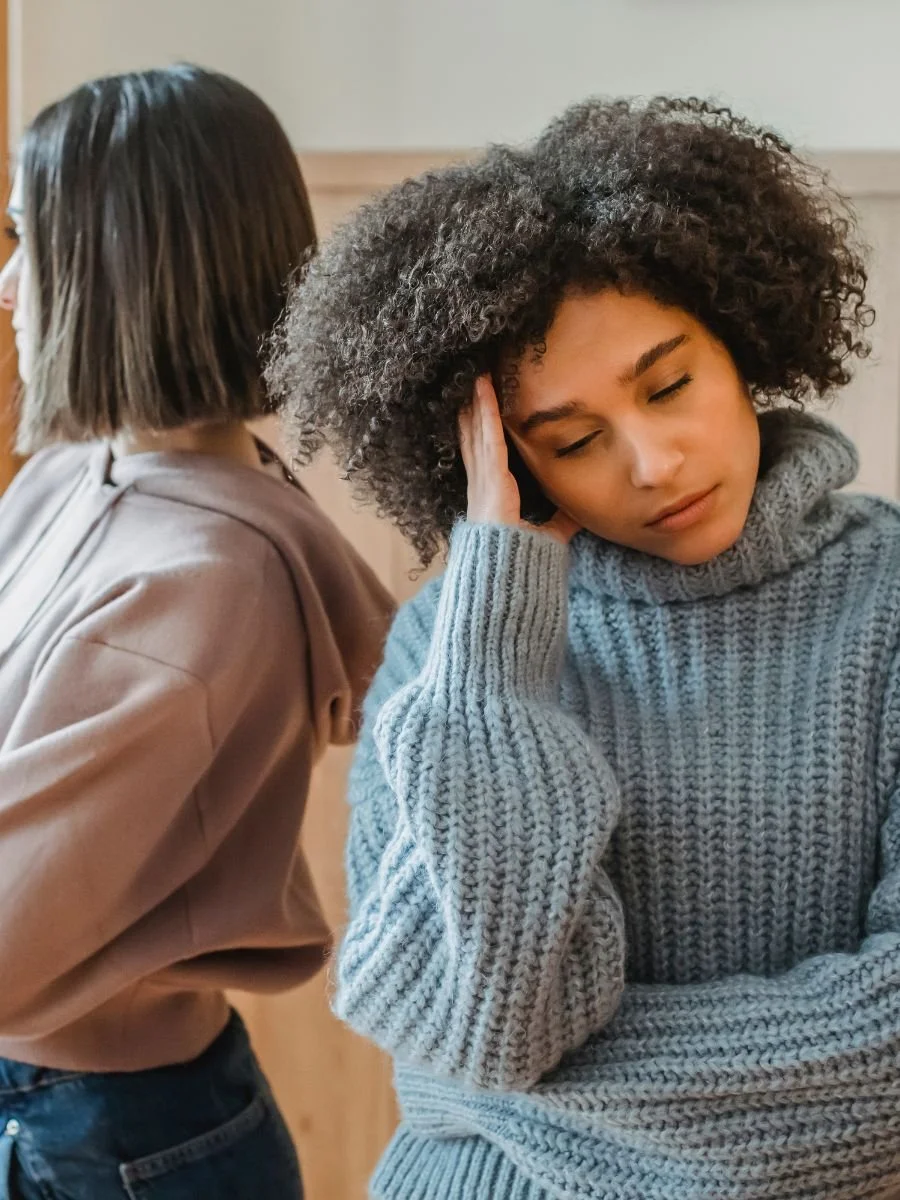 Woman struggling with her relationship