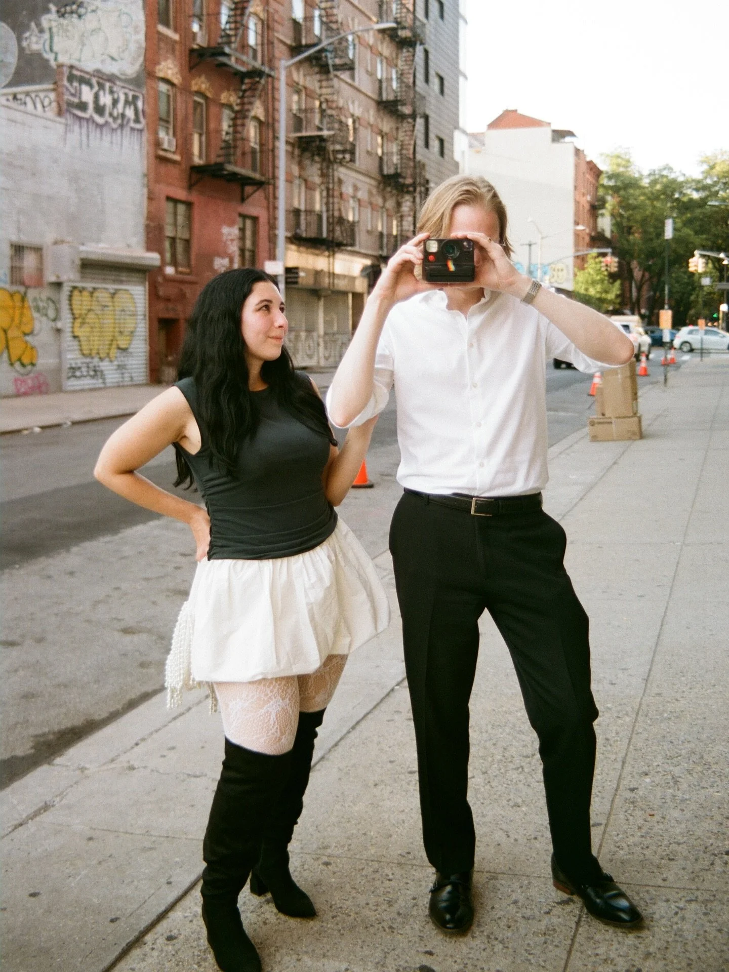 Jenna and Keith on a summer Monday before their winter wedding💌

Accepting 2026-2027 bookings!! 🪩

Scan: @trilogyphotolab 

#documentaryweddingphotography #pintrestinspo #Engagementshoot #editorialfilmwedding #polaroidphotography #600polaroidfilm #