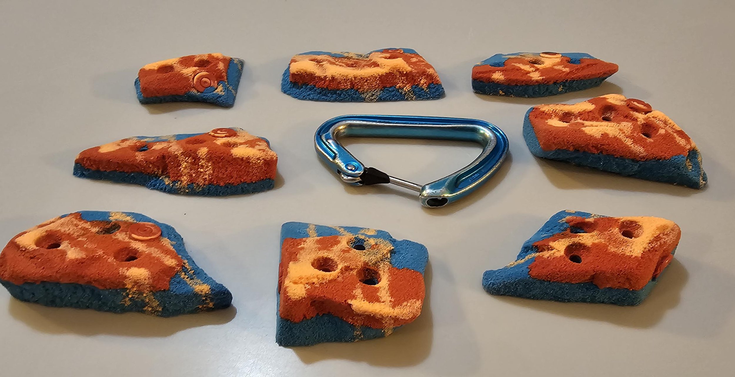 BarnHolds Rock Climbing holds, 100% custom boulder problem unique set!