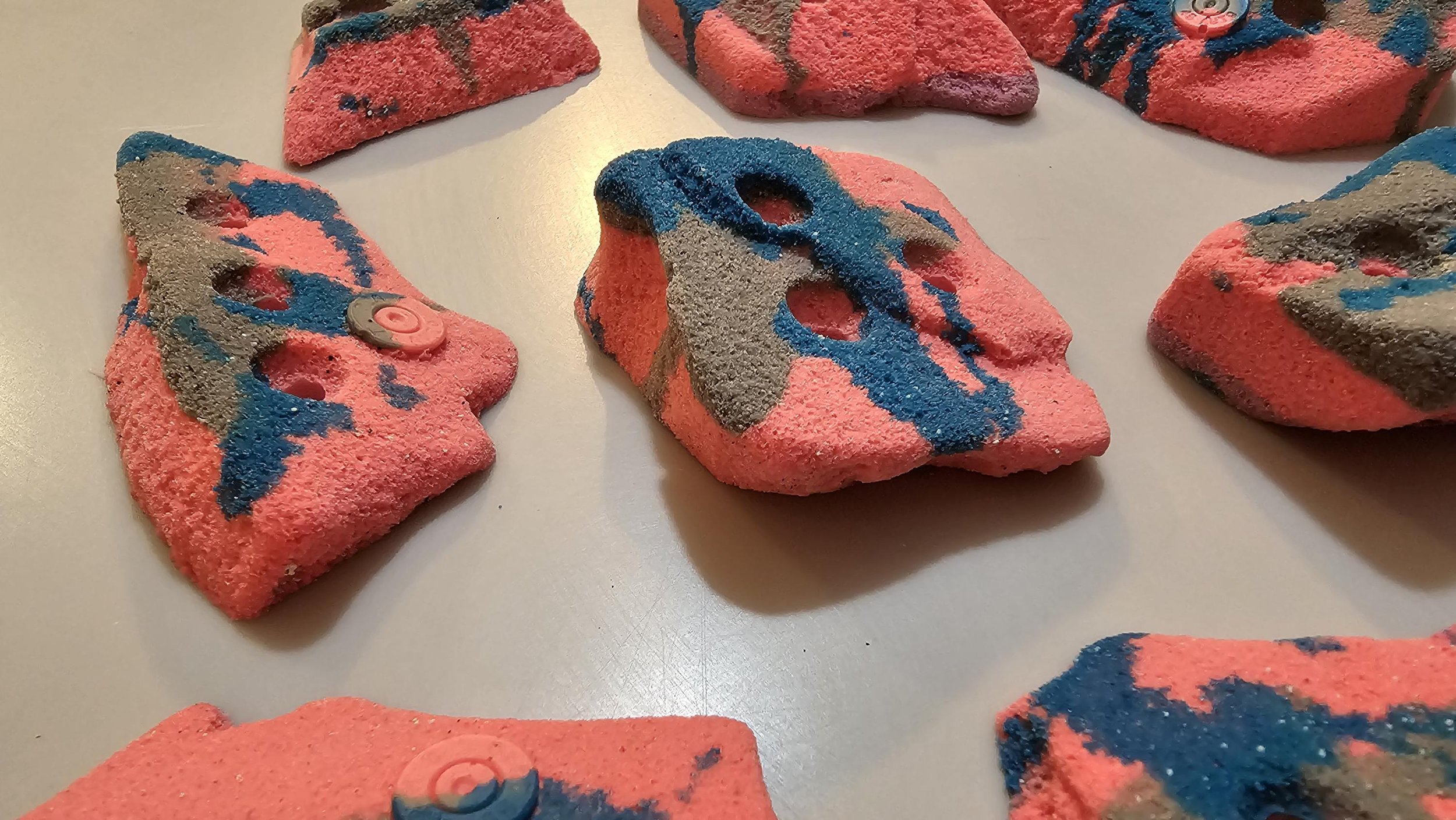 BarnHolds Rock Climbing holds, 100% custom boulder problem unique set!