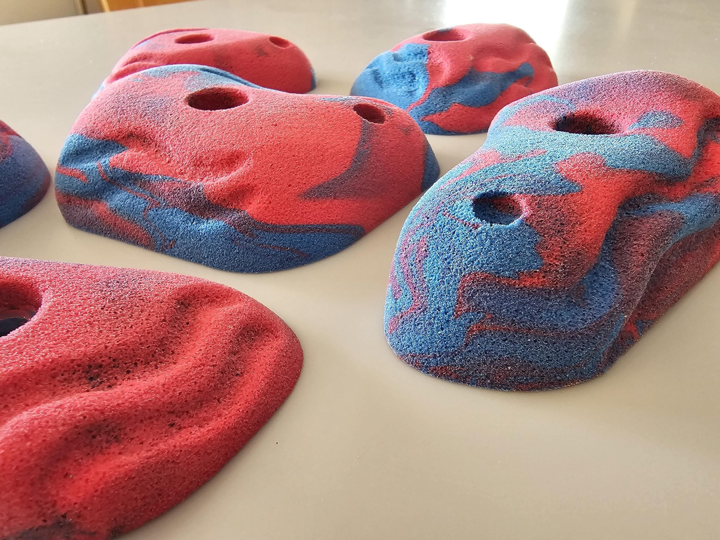 BarnHolds Rock Climbing holds, 100% custom boulder problem unique set!