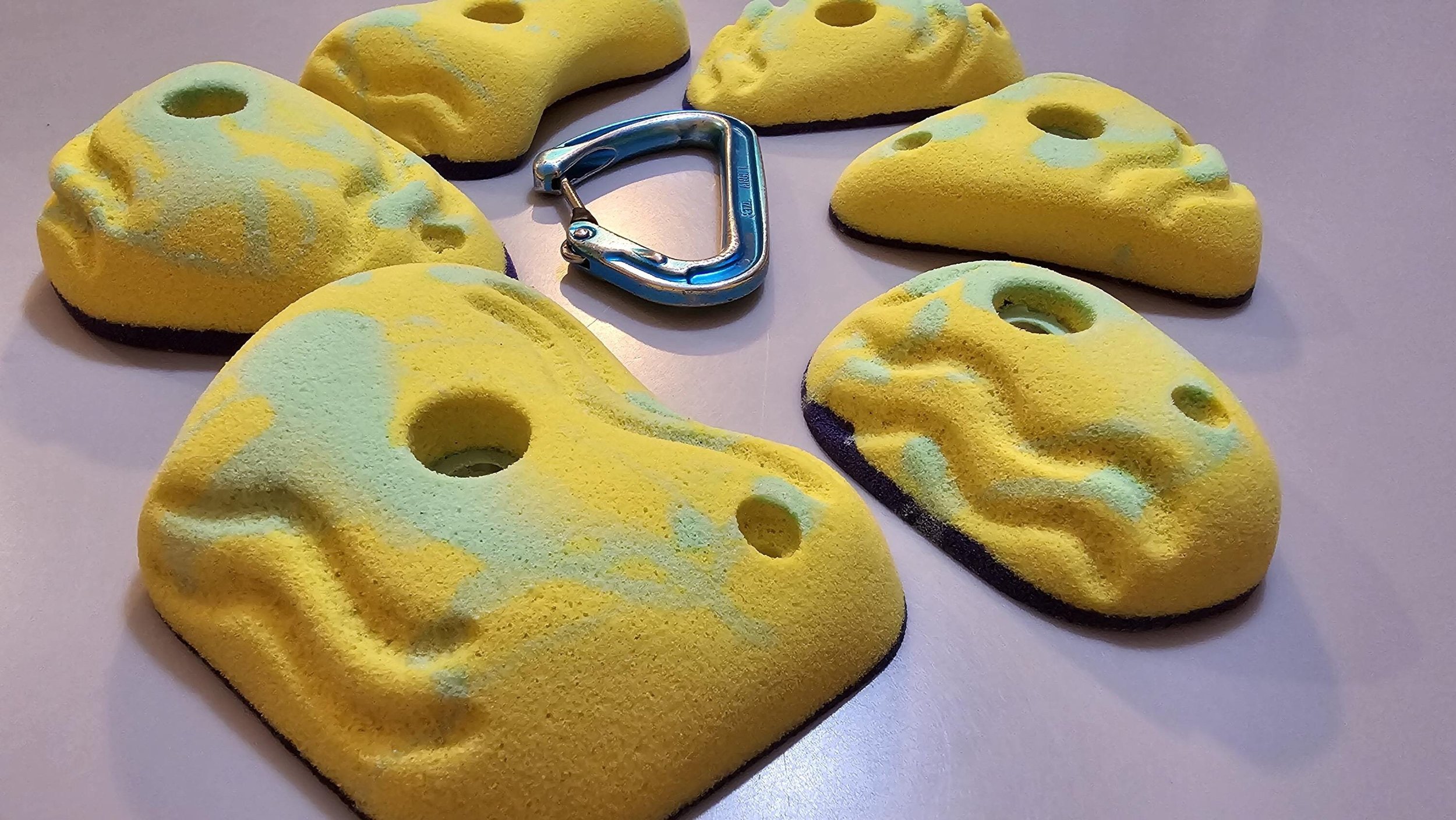 BarnHolds Rock Climbing holds, 100% custom boulder problem unique set!