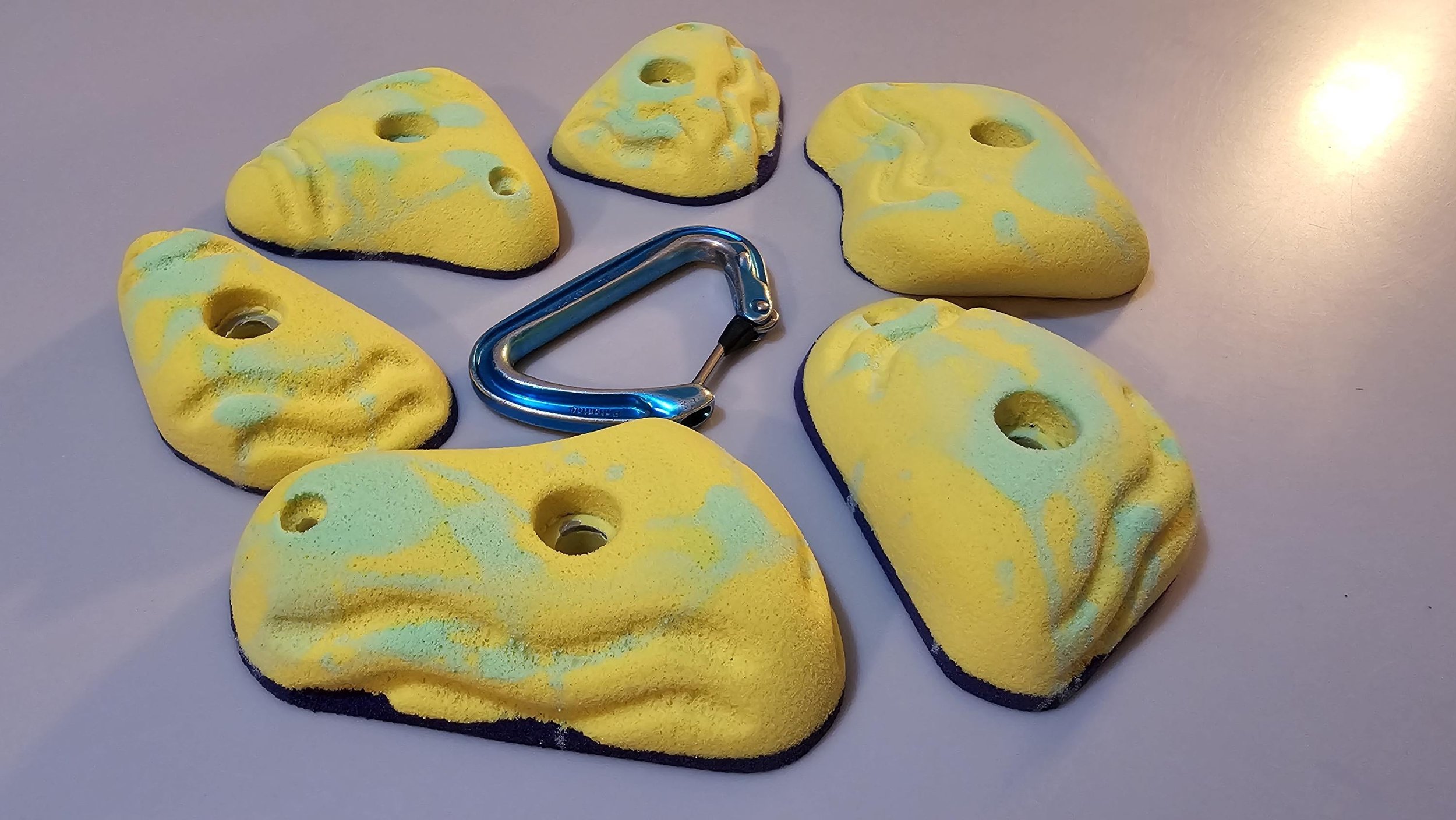 BarnHolds Rock Climbing holds, 100% custom boulder problem unique set!