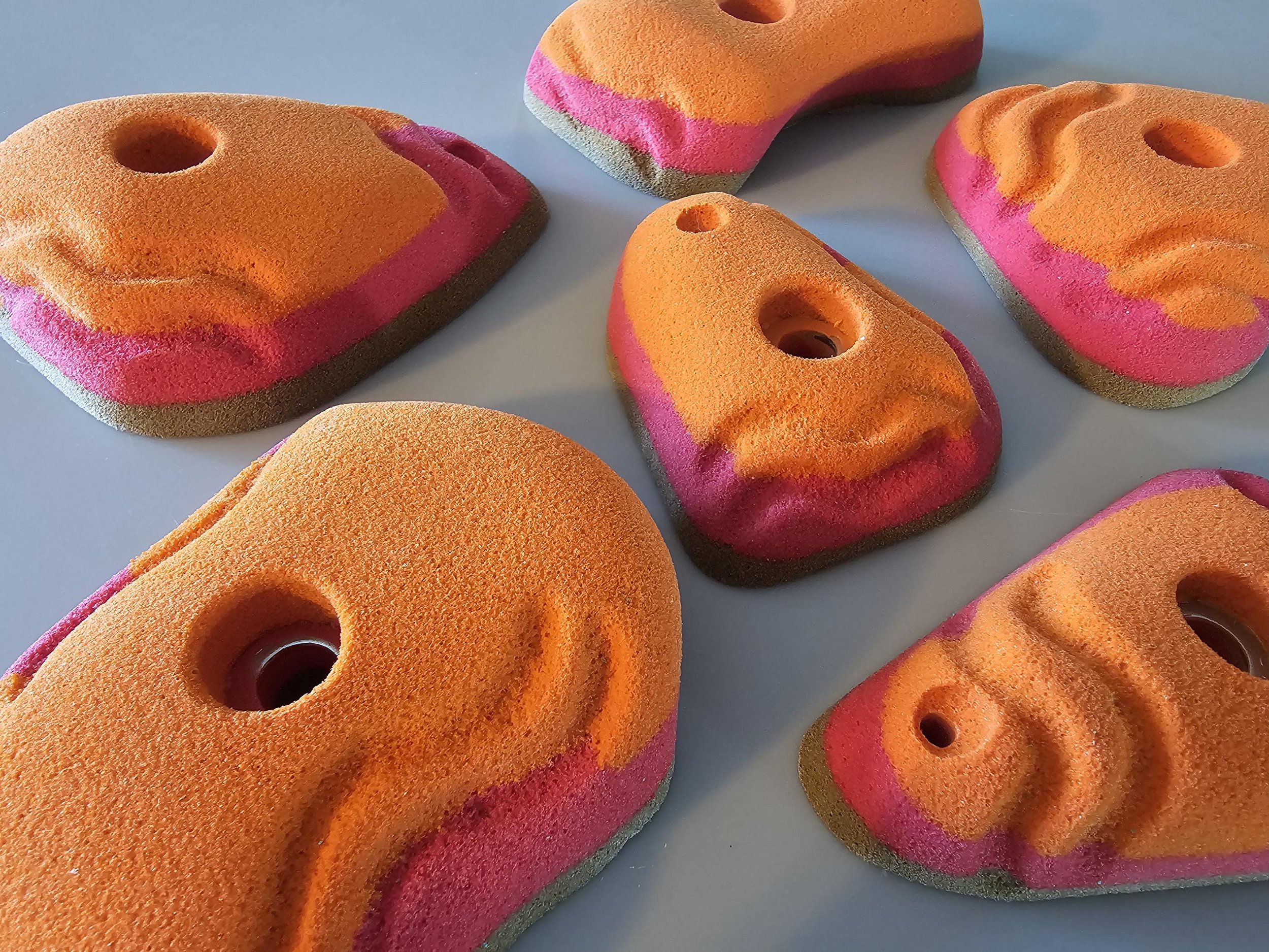 BarnHolds Rock Climbing holds, 100% custom boulder problem unique set!