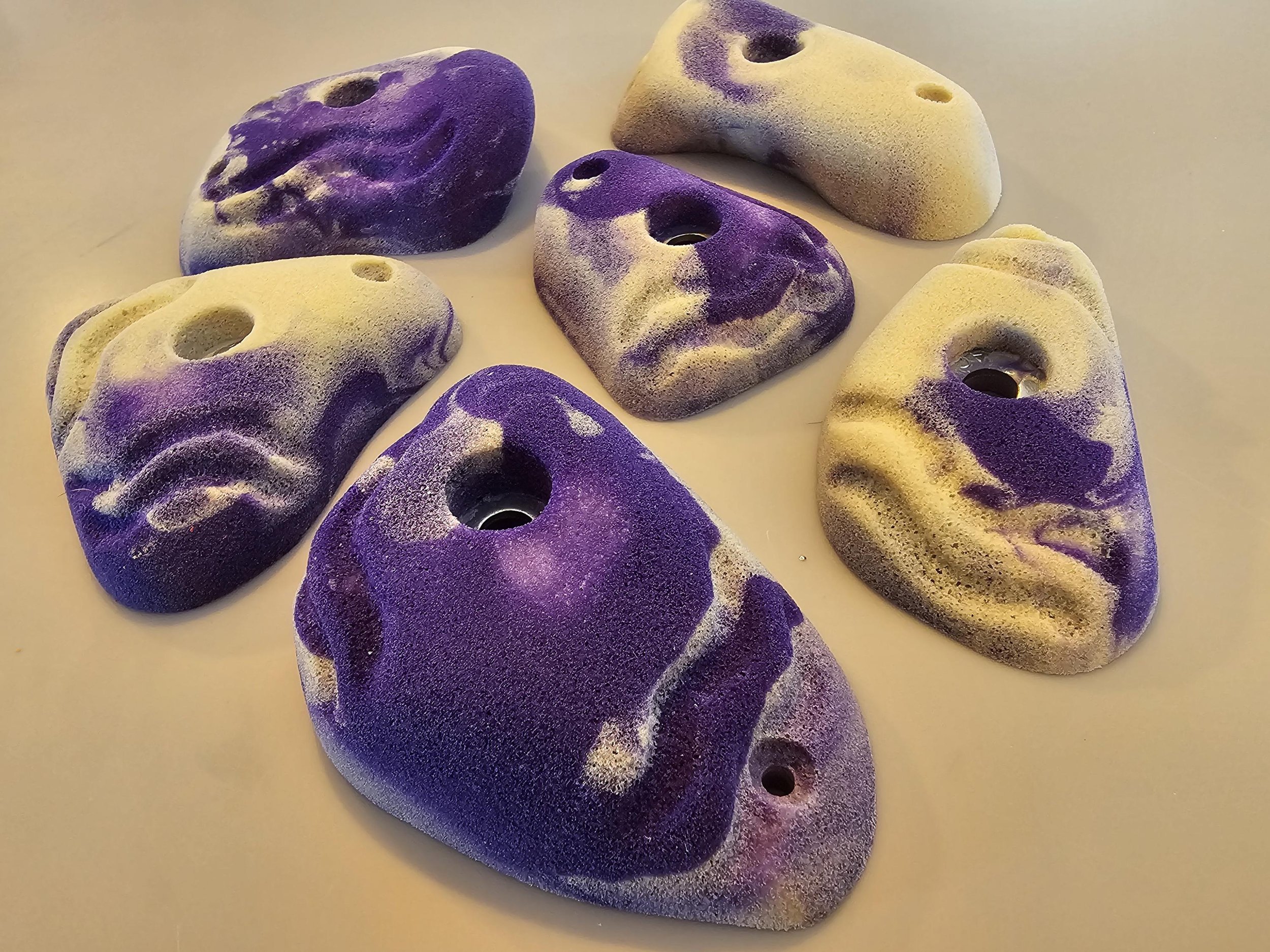 BarnHolds Rock Climbing holds, 100% custom boulder problem unique set!