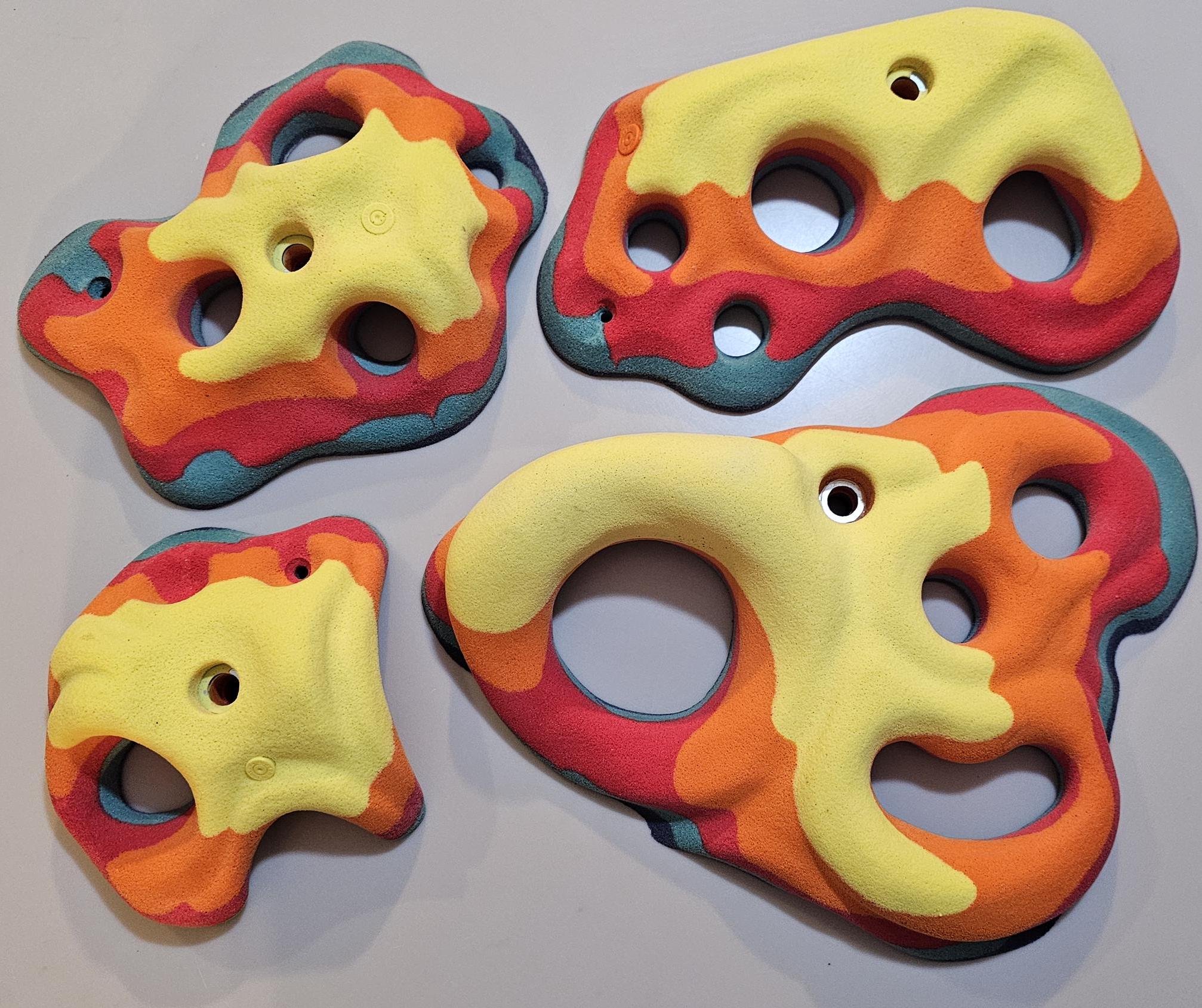 BarnHolds Rock Climbing holds, 100% custom boulder problem unique set!