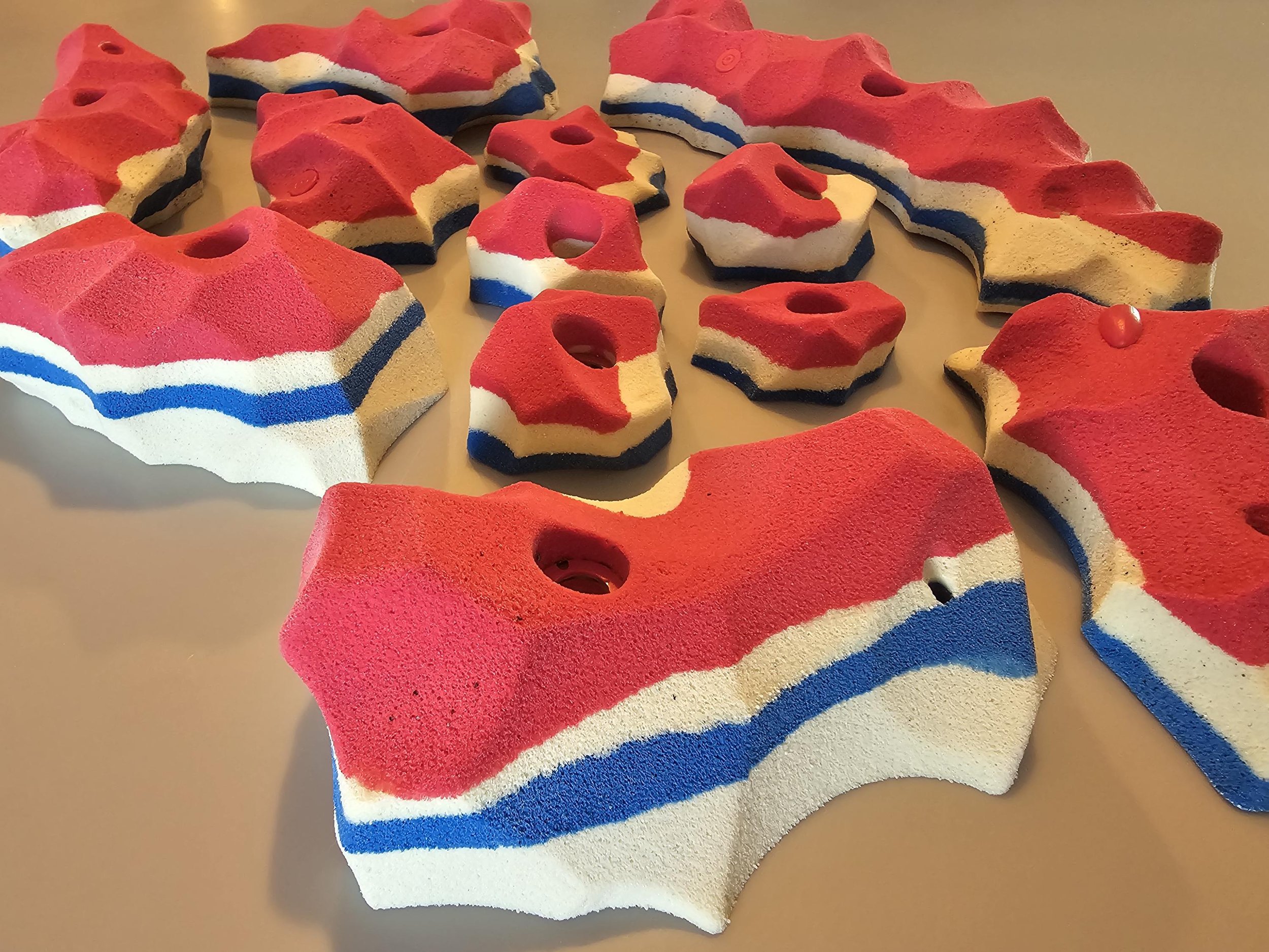 custom rock climbing holds handmade BarnHolds bouldering unique