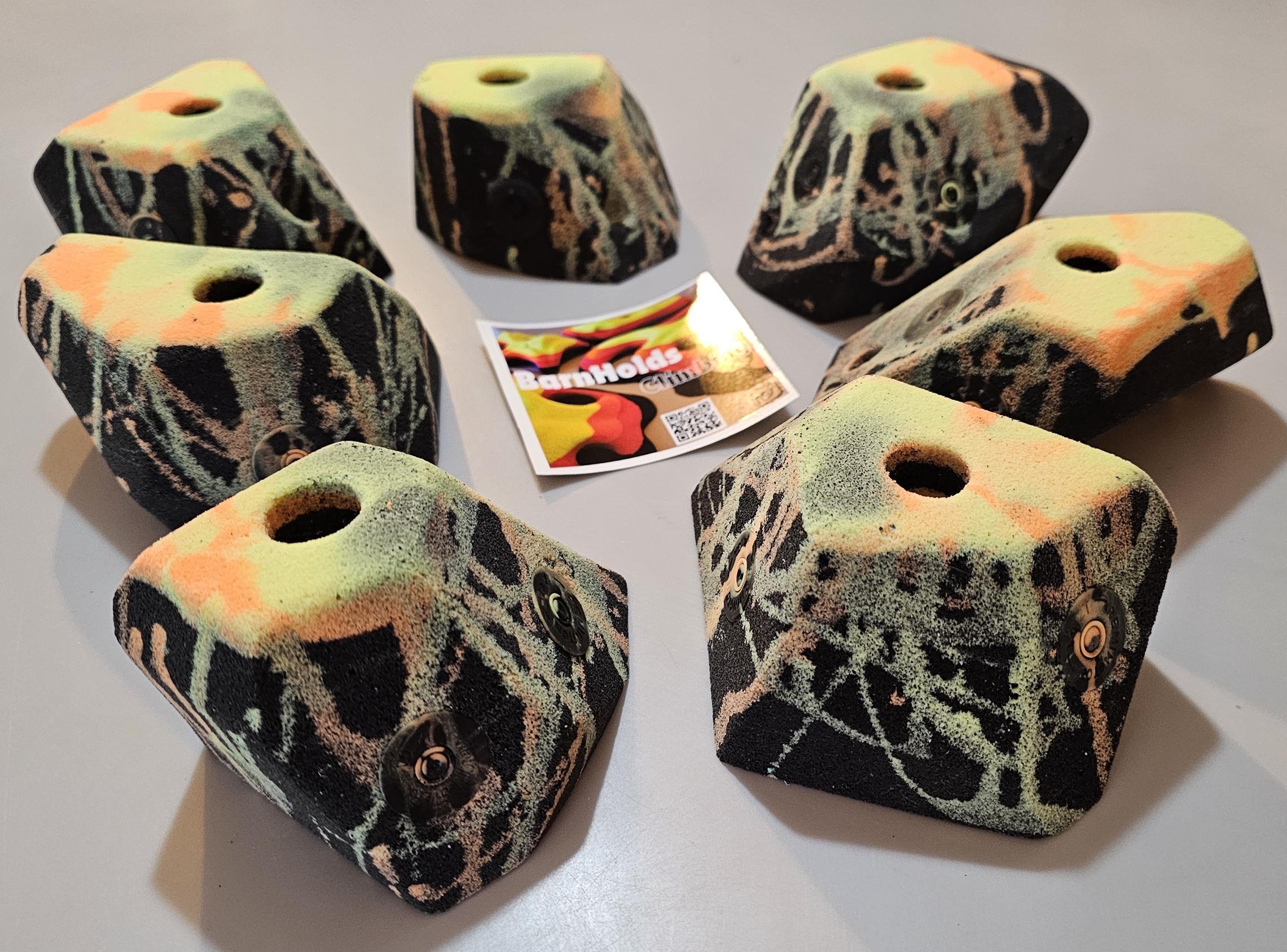 custom rock climbing holds handmade BarnHolds bouldering unique