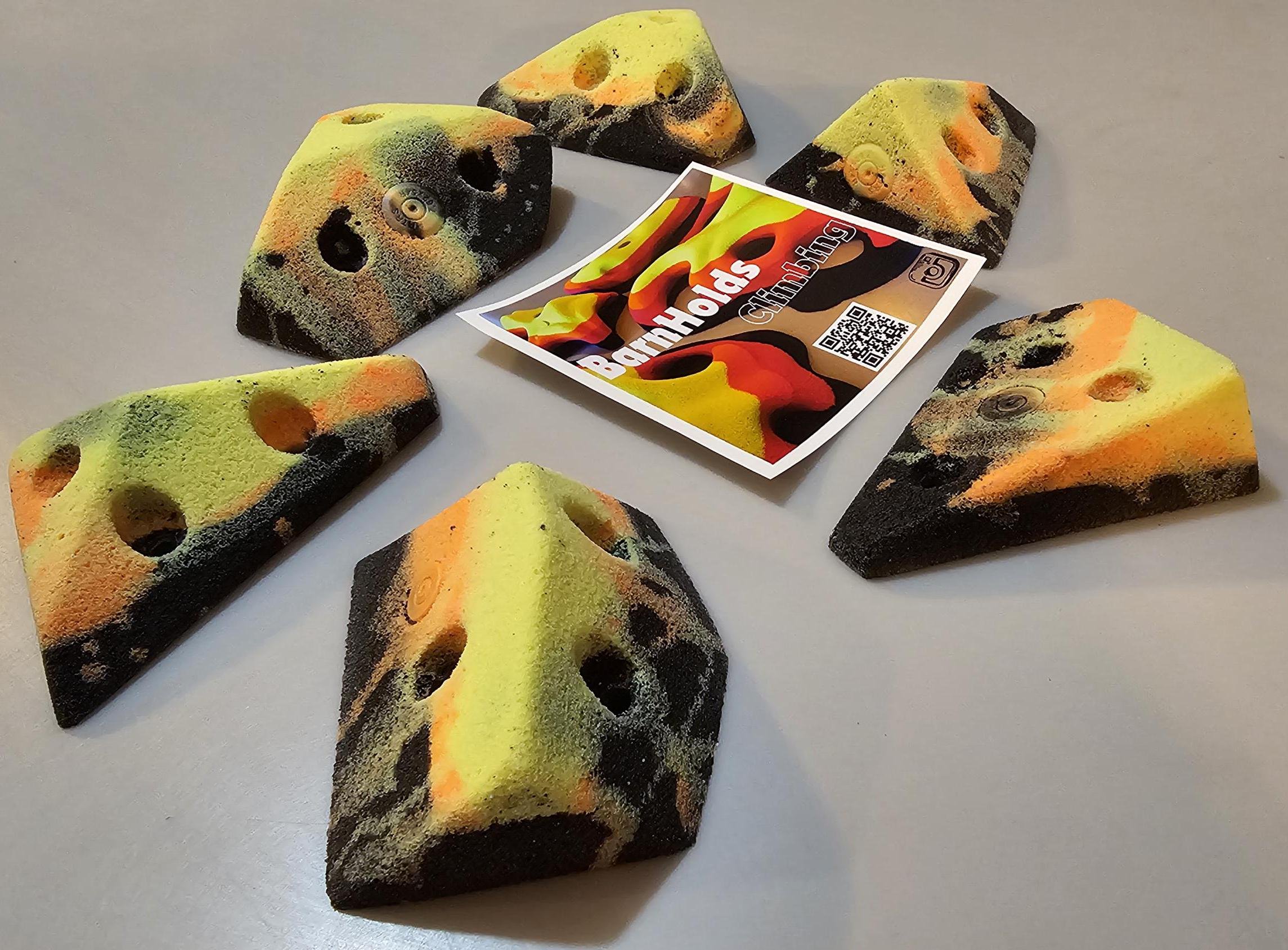 custom rock climbing holds handmade BarnHolds bouldering unique
