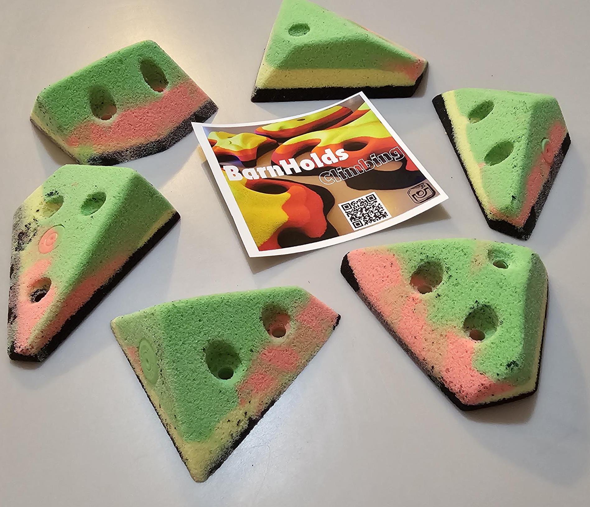custom rock climbing holds handmade BarnHolds bouldering unique