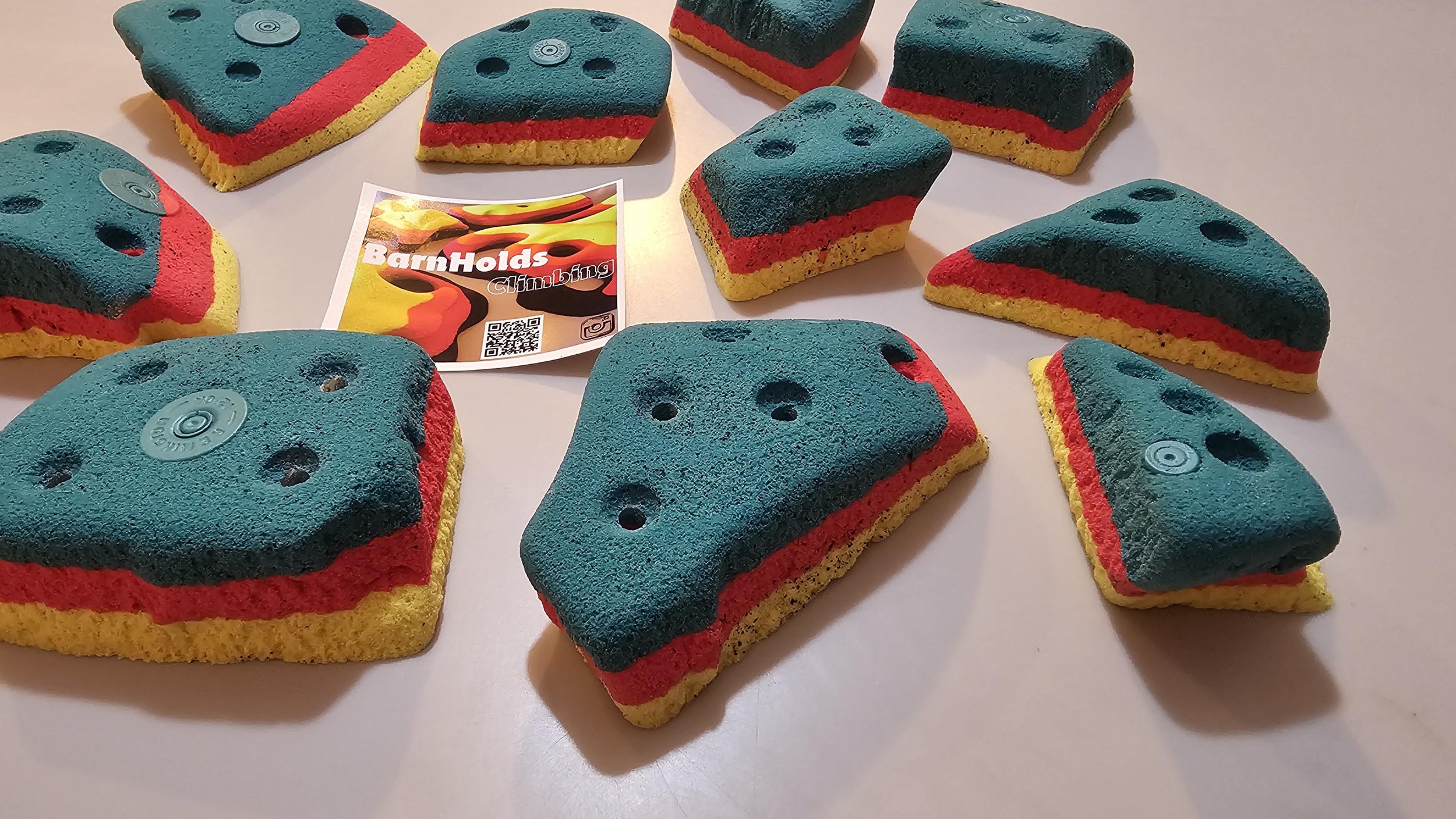 custom rock climbing holds handmade unique BarnHolds bouldering
