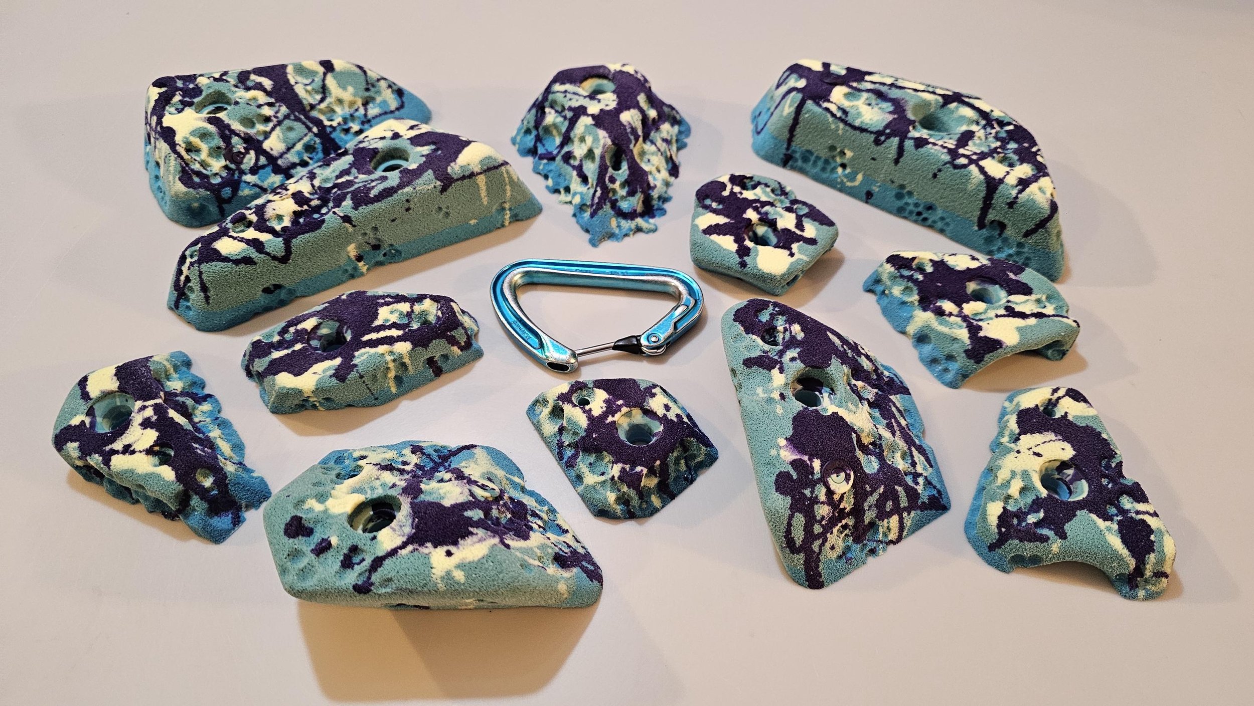 BarnHolds Rock Climbing holds, 100% custom boulder problem unique set!