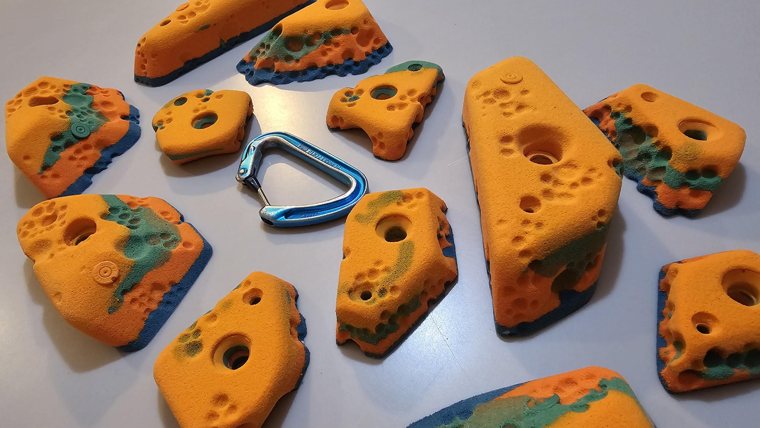 BarnHolds Rock Climbing holds, 100% custom boulder problem unique set!