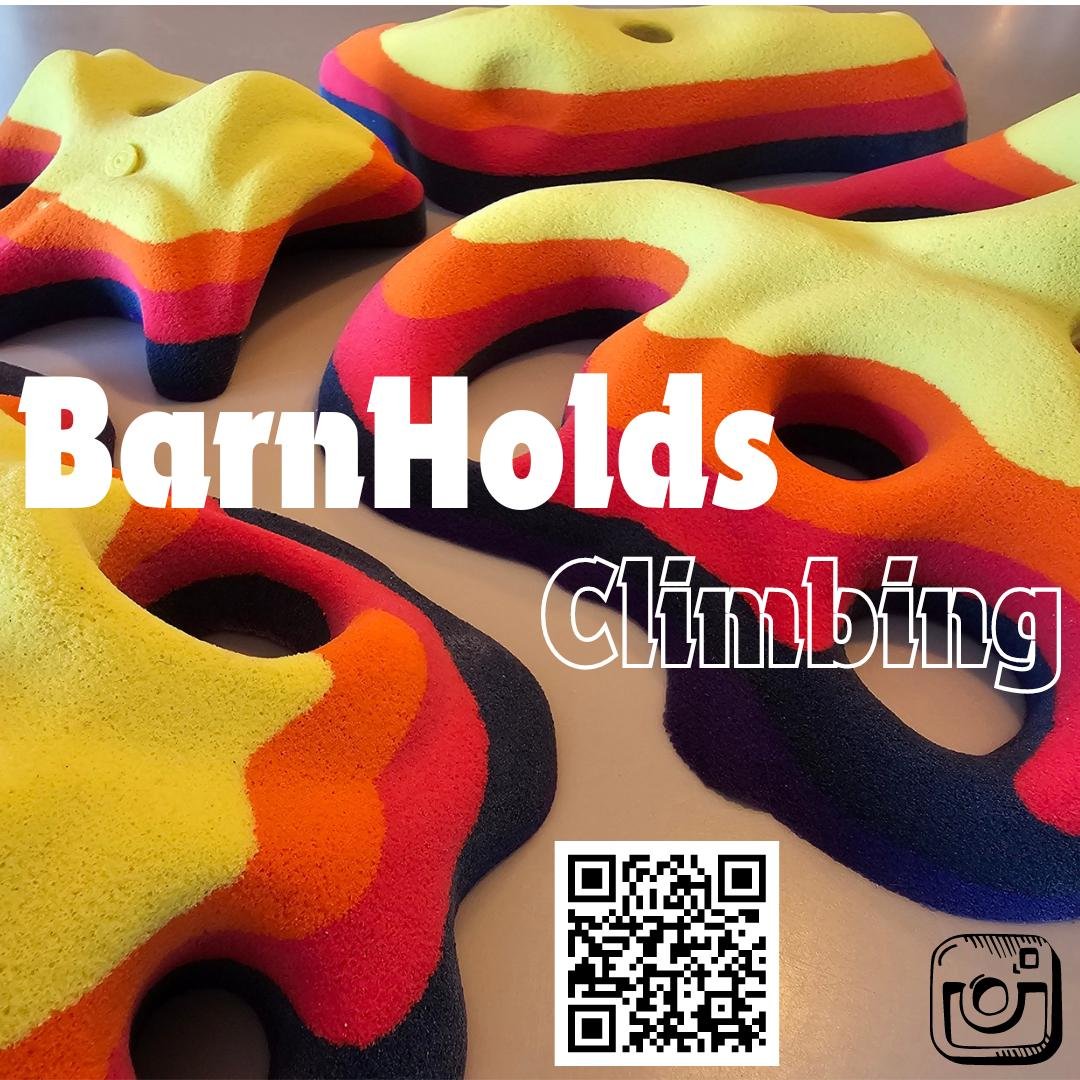 custom rock climbing holds handmade BarnHolds bouldering unique sticker