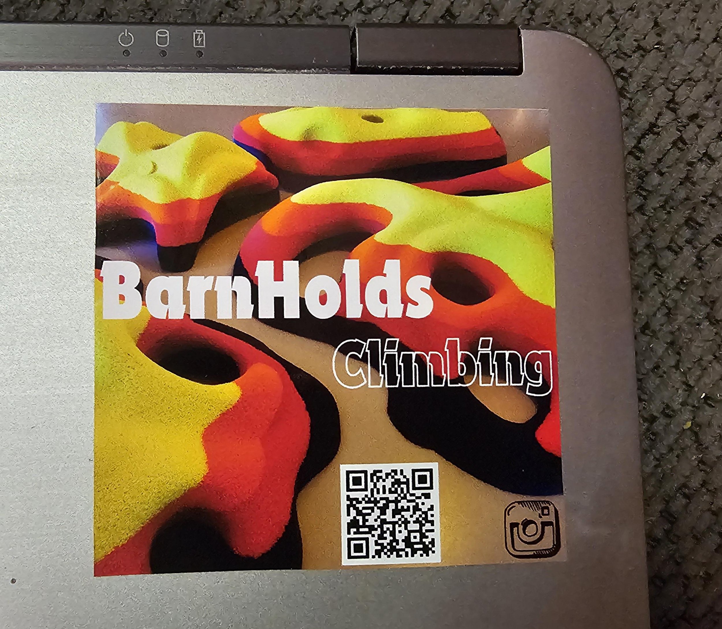 custom rock climbing holds handmade BarnHolds bouldering unique sticker