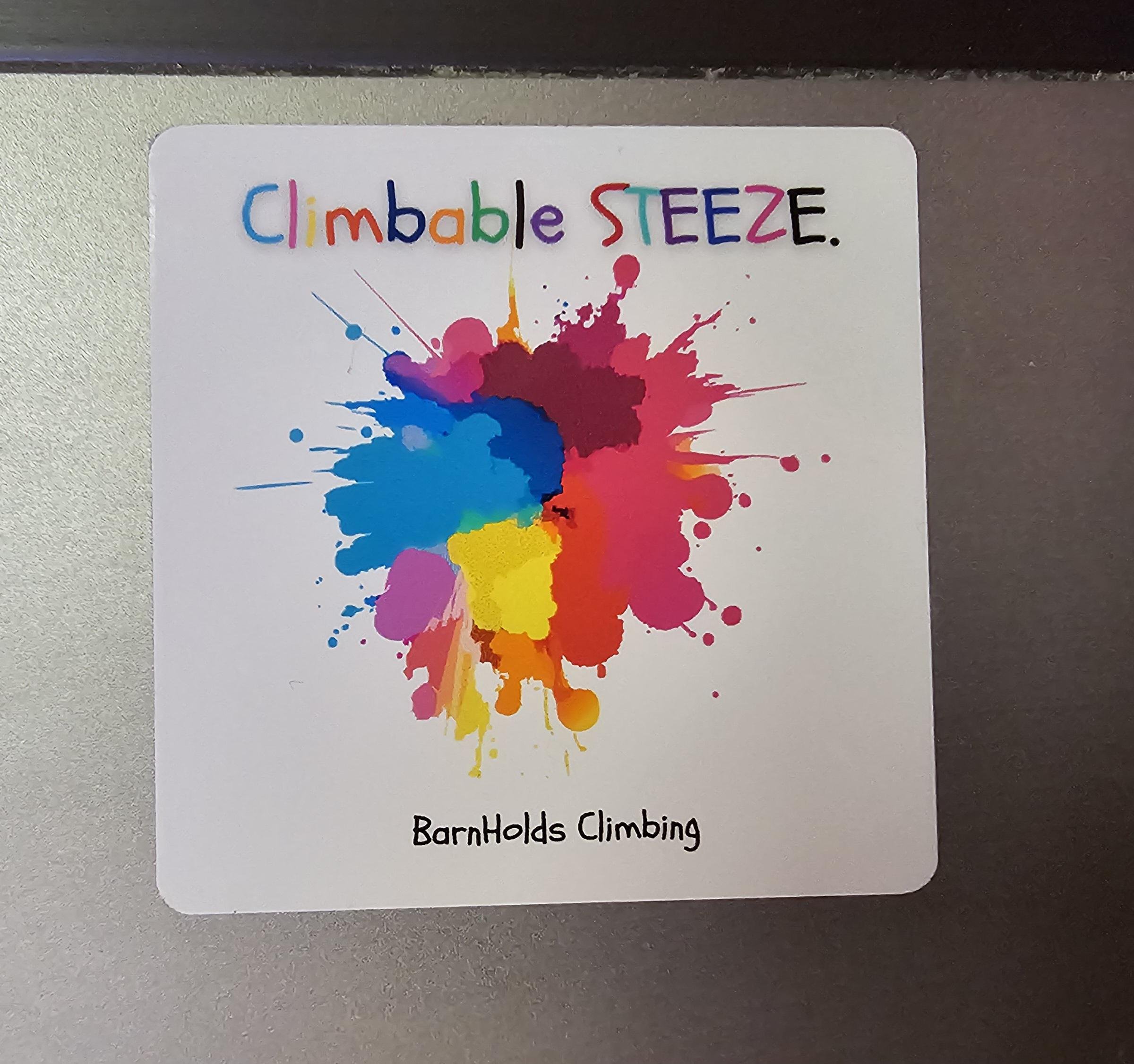 custom rock climbing holds handmade BarnHolds bouldering unique sticker