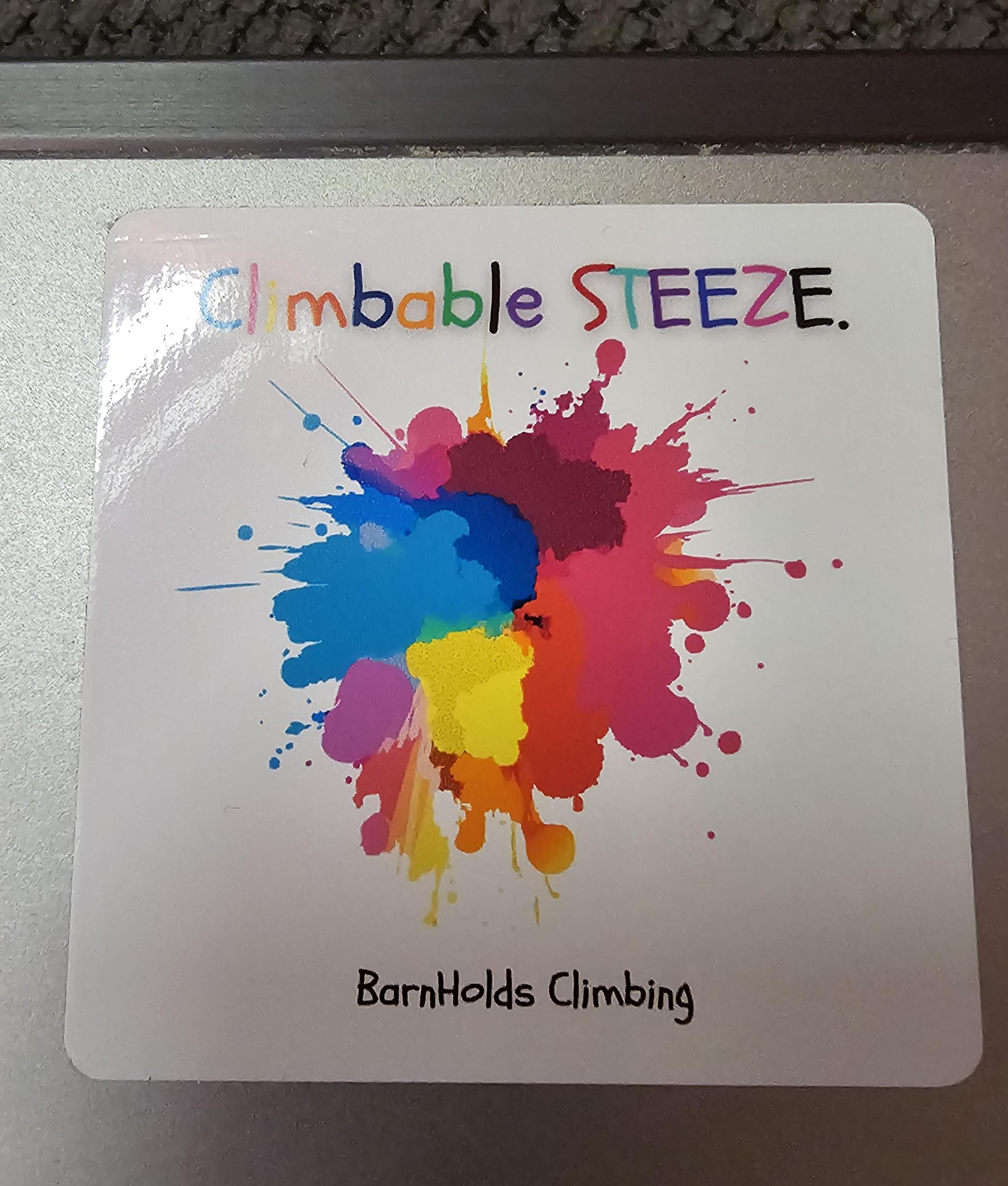 custom rock climbing holds handmade BarnHolds bouldering unique sticker