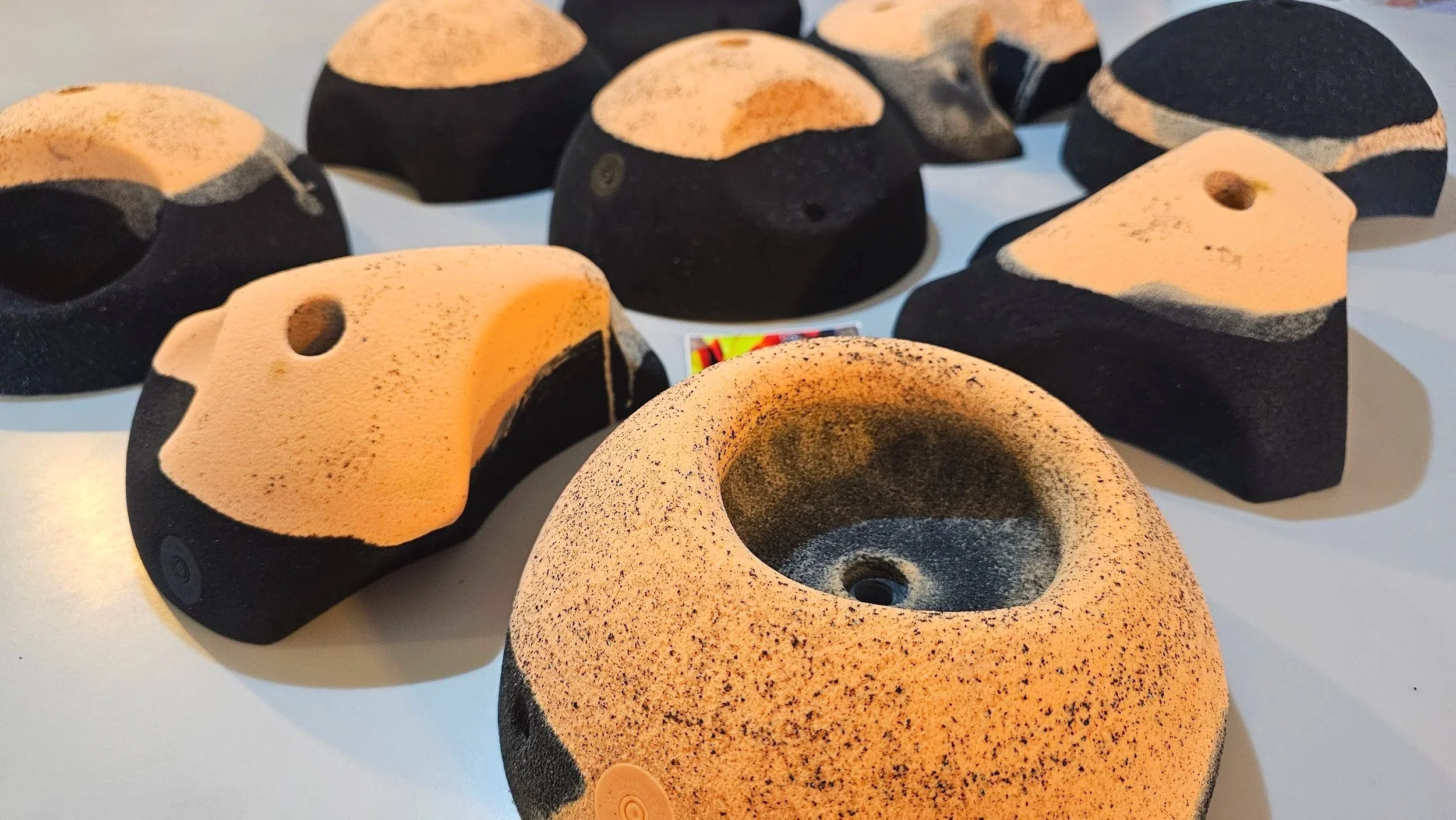 Huge feature rock climbing holds set, deep jugs, slopers, pinches, pockets, barnholds homewall bouldering holds