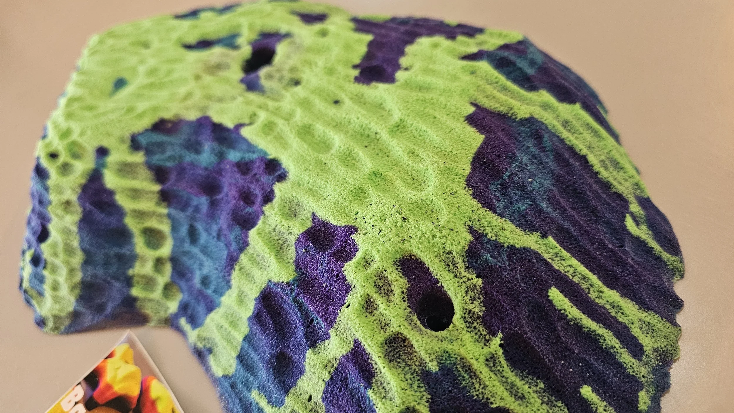 Sloper feature rock climbing hold for homewalls and gyms, textured colors unique