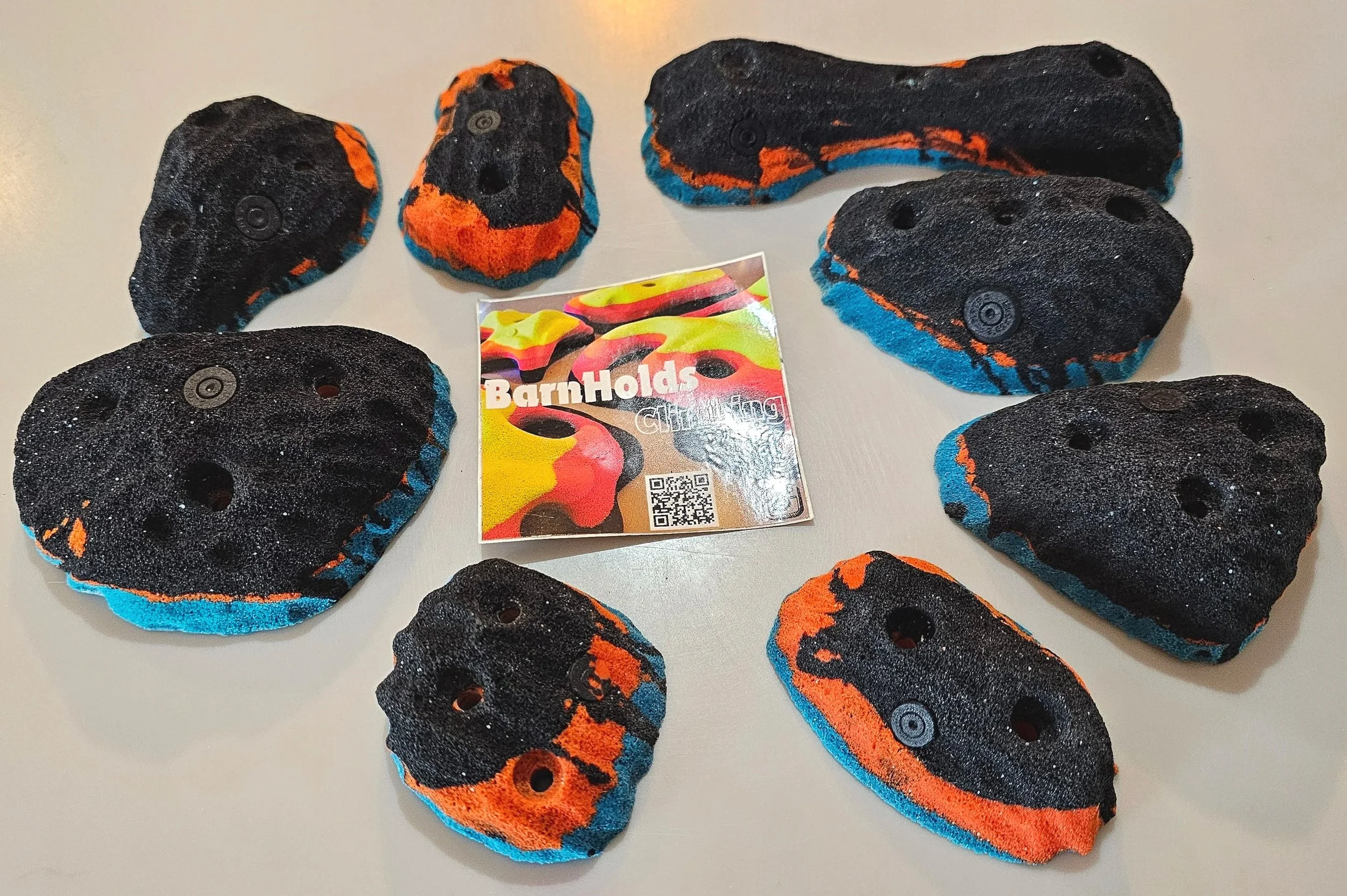 gnarlies rock climbing crimp holds homewall barnholds bouldering set foot chips