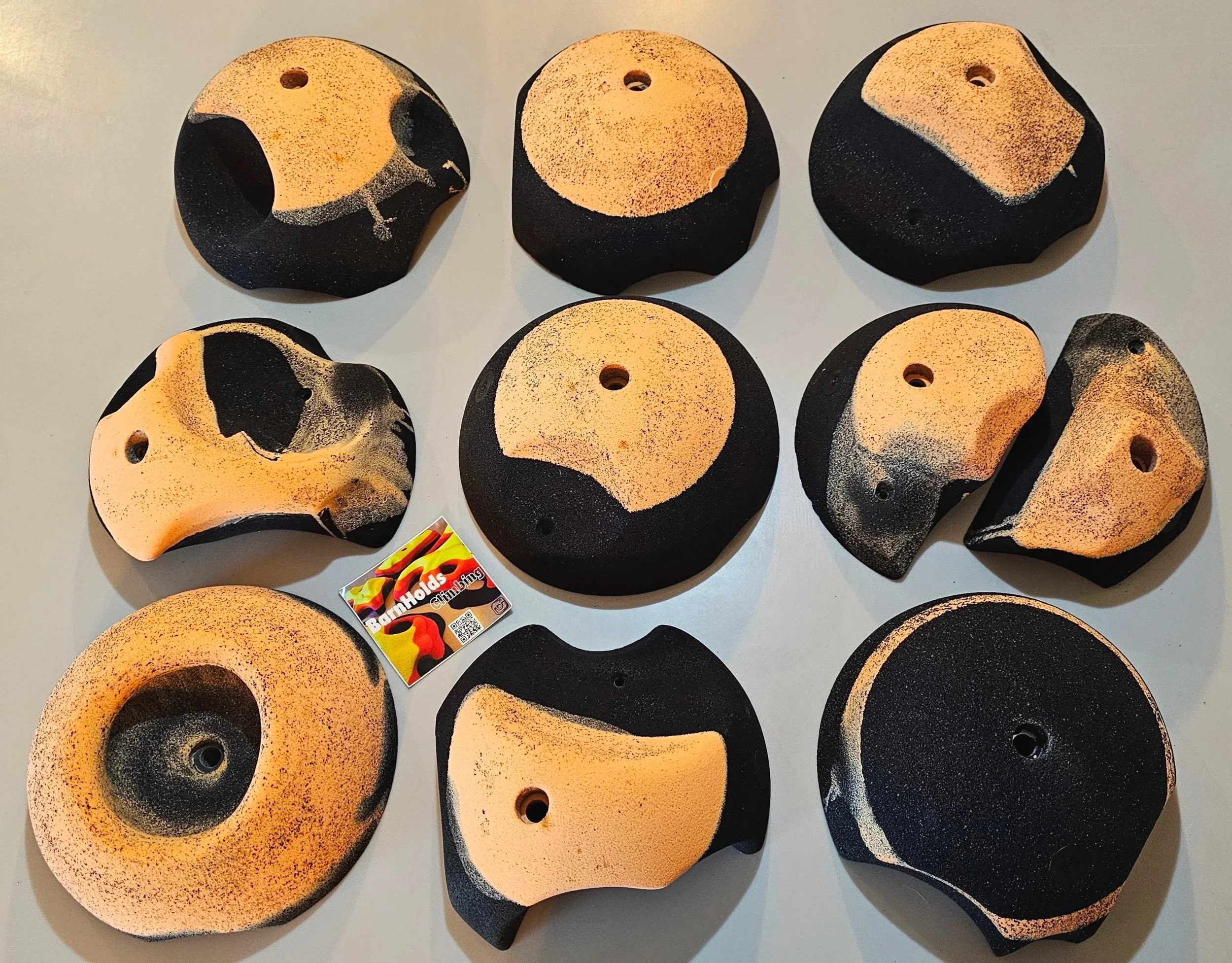Huge feature rock climbing holds set, deep jugs, slopers, pinches, pockets, barnholds homewall bouldering holds