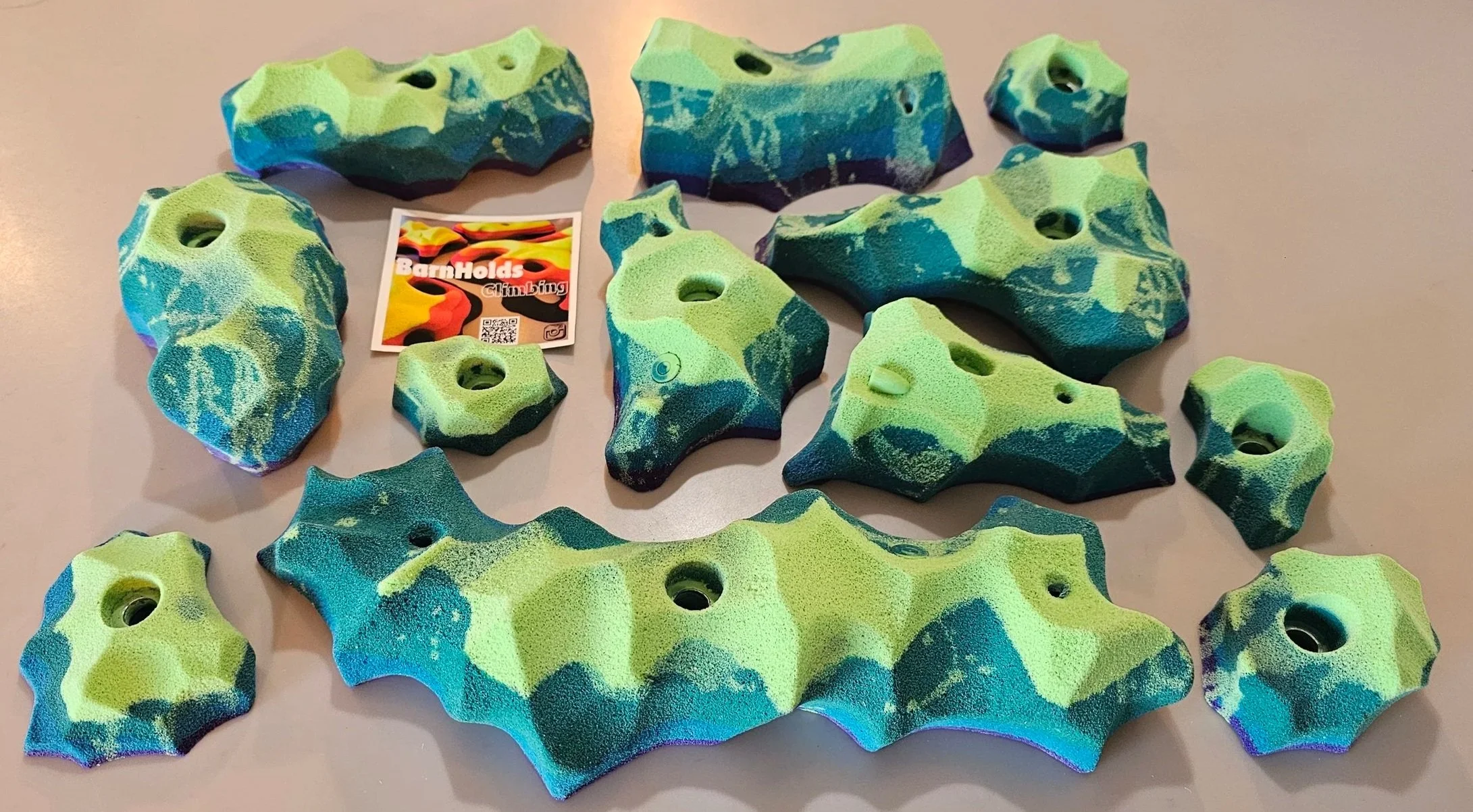 custom rock climbing holds handmade BarnHolds bouldering unique