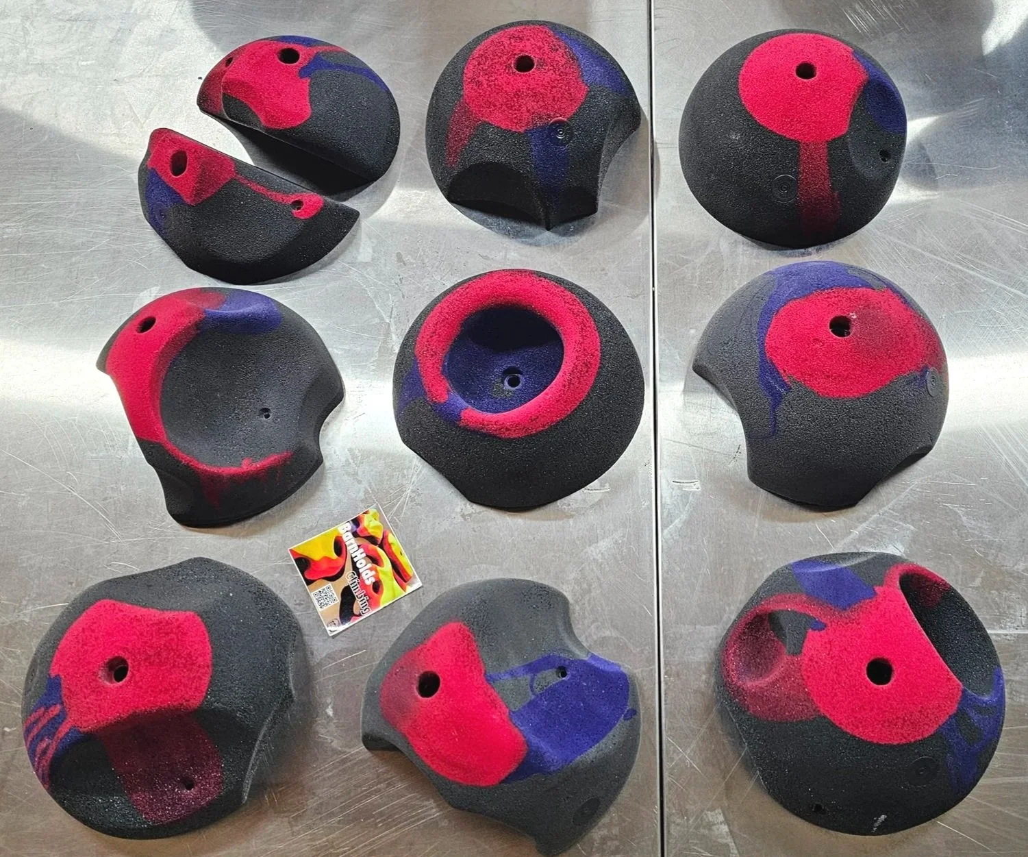Huge feature rock climbing holds set, deep jugs, slopers, pinches, pockets, barnholds homewall bouldering holds