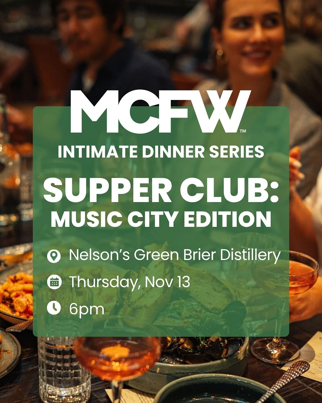 🚨 Limited seats remain at @nelsonsgreenbrier&rsquo;s Supper Club: Music City Edition on Thursday, Nov 13! Enjoy an elevated four-course, family-style menu with curated pairings and chef-led conversations celebrating the artistry of Southern ingredie