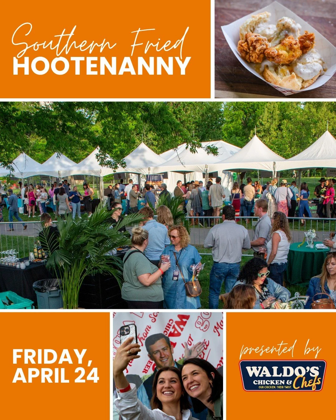 Fried chicken, bourbon, nana' puddin', beer and all the fixins! 🍗🥃 Southern Fried Hootenanny, presented by @waldoschicken, kicks off #MCFW on Friday, April 24. Kick up your heels and loosen your belt while you enjoy bold Southern flavors from 25+ l