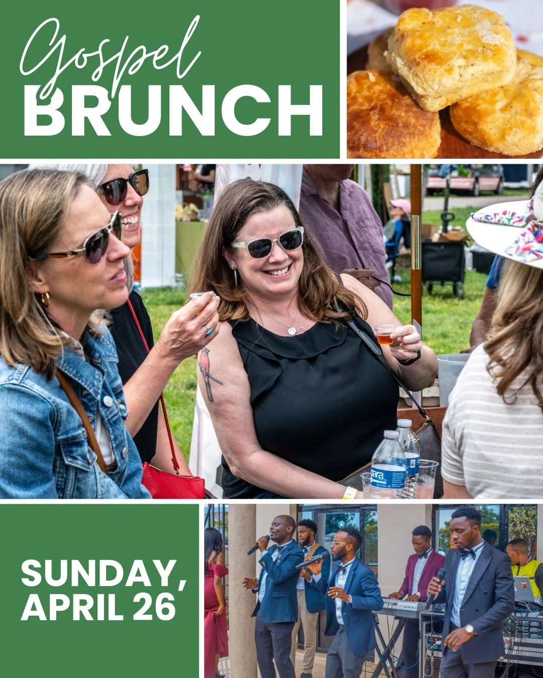 NEW EVENT ALERT! Enjoy the ultimate Sunday Funday with tickets to our just announced Gospel Brunch, presented by @nashville_bigbadbreakfast and @cgmmuseum. 

Enjoy a morning of food + fellowship at Centennial Park with a bottomless brunch buffet, spe