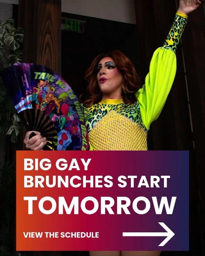 Start your Saturday morning BIG with big flavors and even bigger energy at Big Gay Brunches across the city! Expect themed DJ dance parties, bottomless mimosas, creative cocktails, drag performances, champagne bongs, and a few surprises along the way