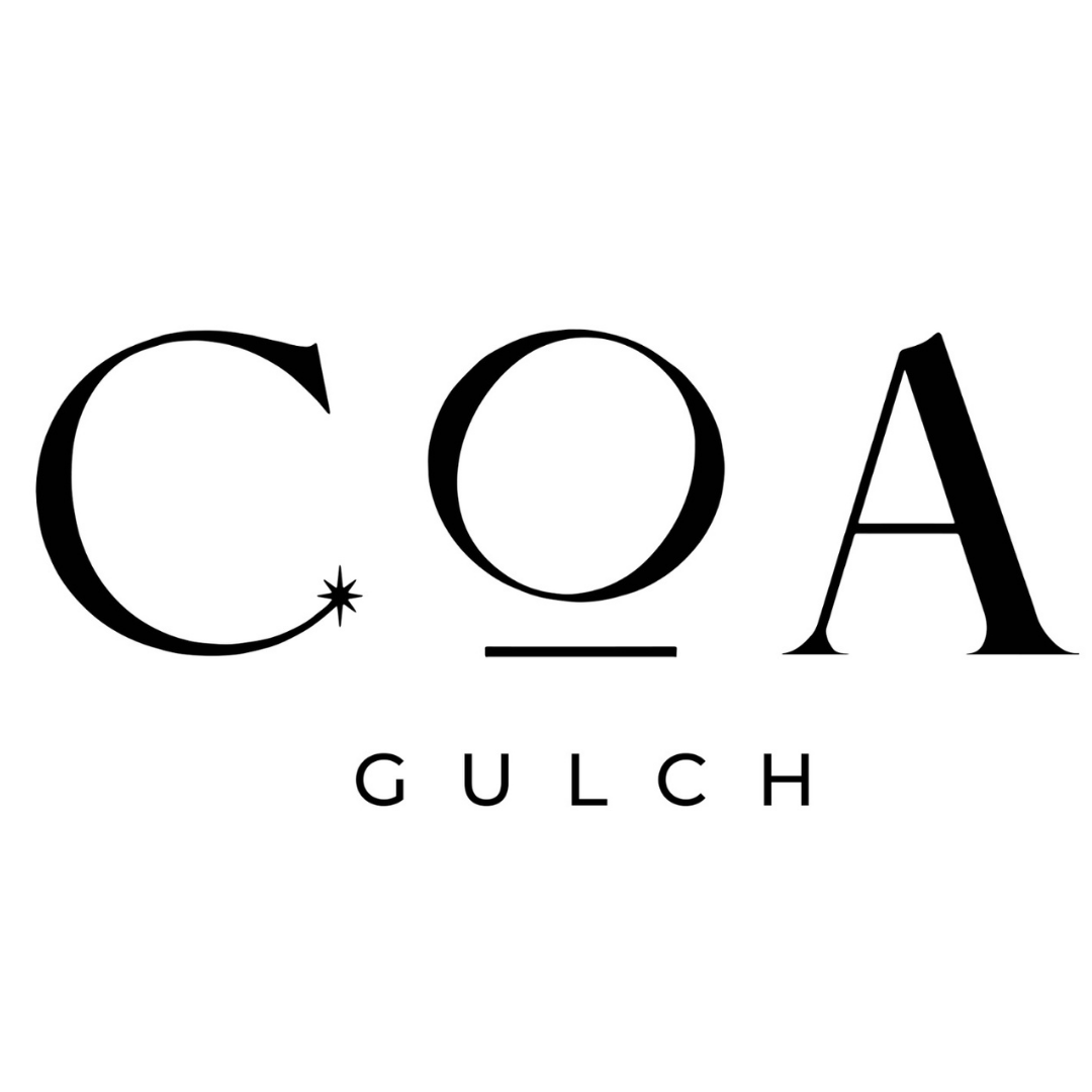 Logo for COA gulch spelling "COA" with a star on the C and an underline under the lopsided O. 