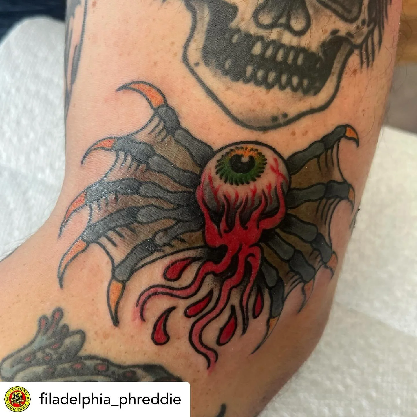 Open today at noon!  Walk-ins always welcome!!! 🤗 

Eyeball done by @filadelphia_phreddie at #havertownelectrictattoo 

#delco 
#delcotattooshops 
#havertown
