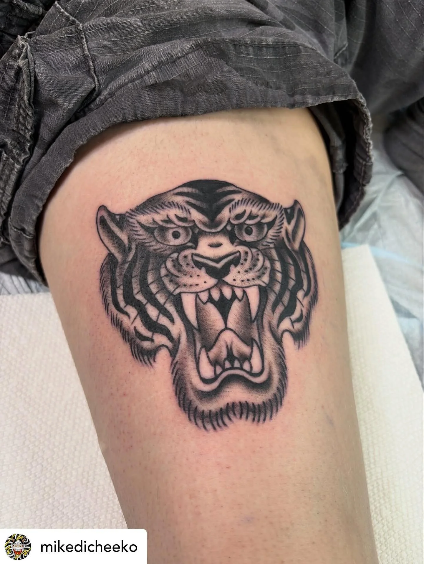 🐯 by @mikedicheeko done at #havertownelectrictattoo 

#delco 
#delcotattooshops 
#havertown