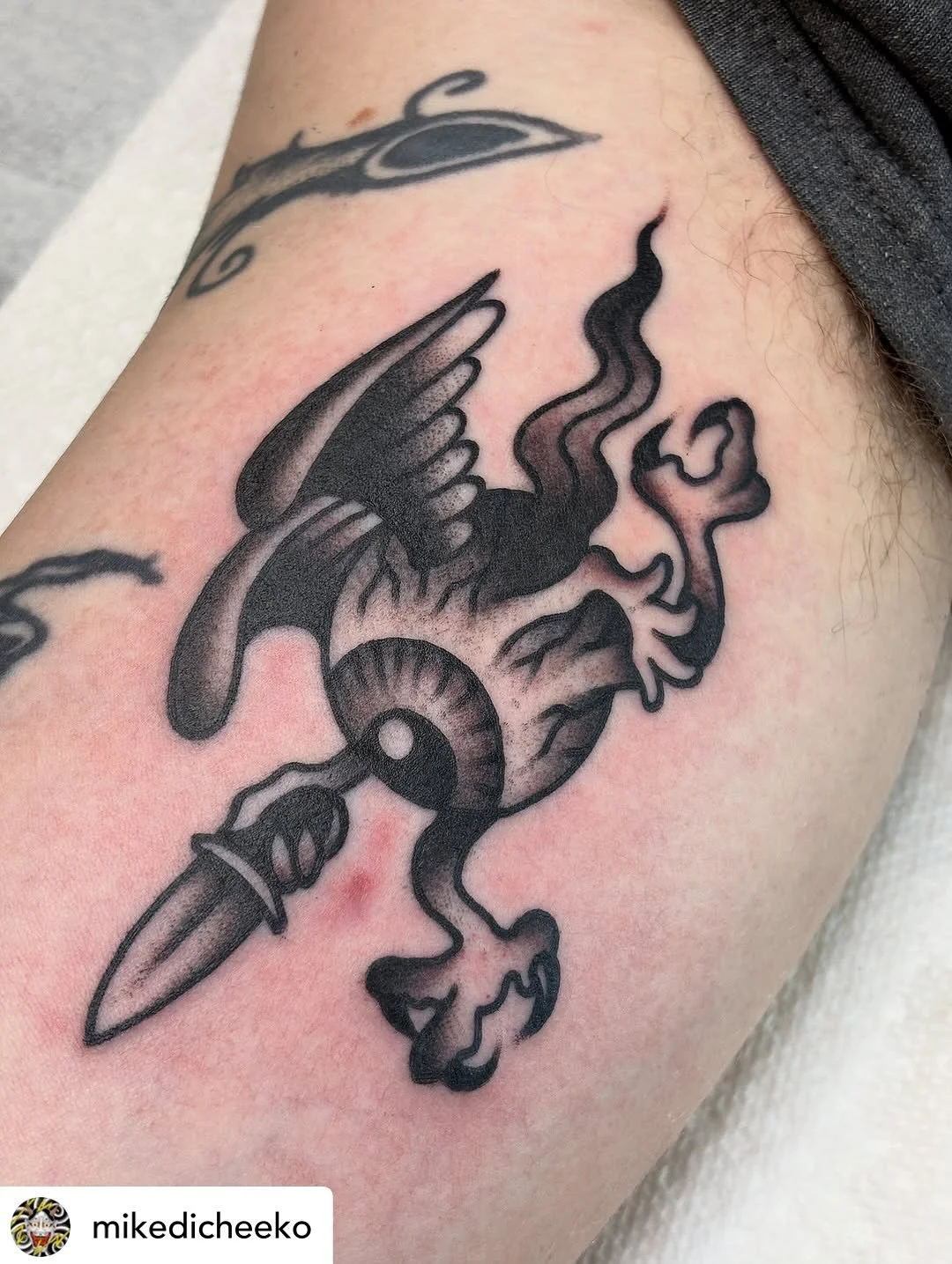 New one from @mikedicheeko done at #havertownelectrictattoo 

#delco 
#delcotattooshops 
#havertown