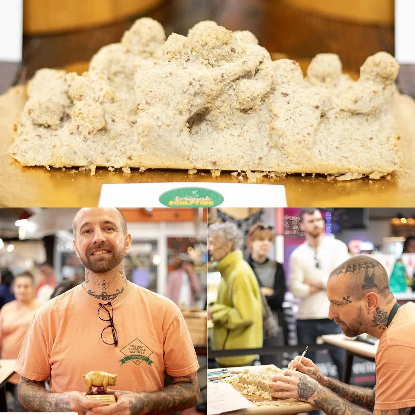 Just need to brag for a minute and take a second to congratulate our very own @patmosertattoos for sculpting the iconic tush push and winning the @rdgterminalmkt Scrapple Sculpture Contest! 

What can&rsquo;t he do! Good job Pat!!!