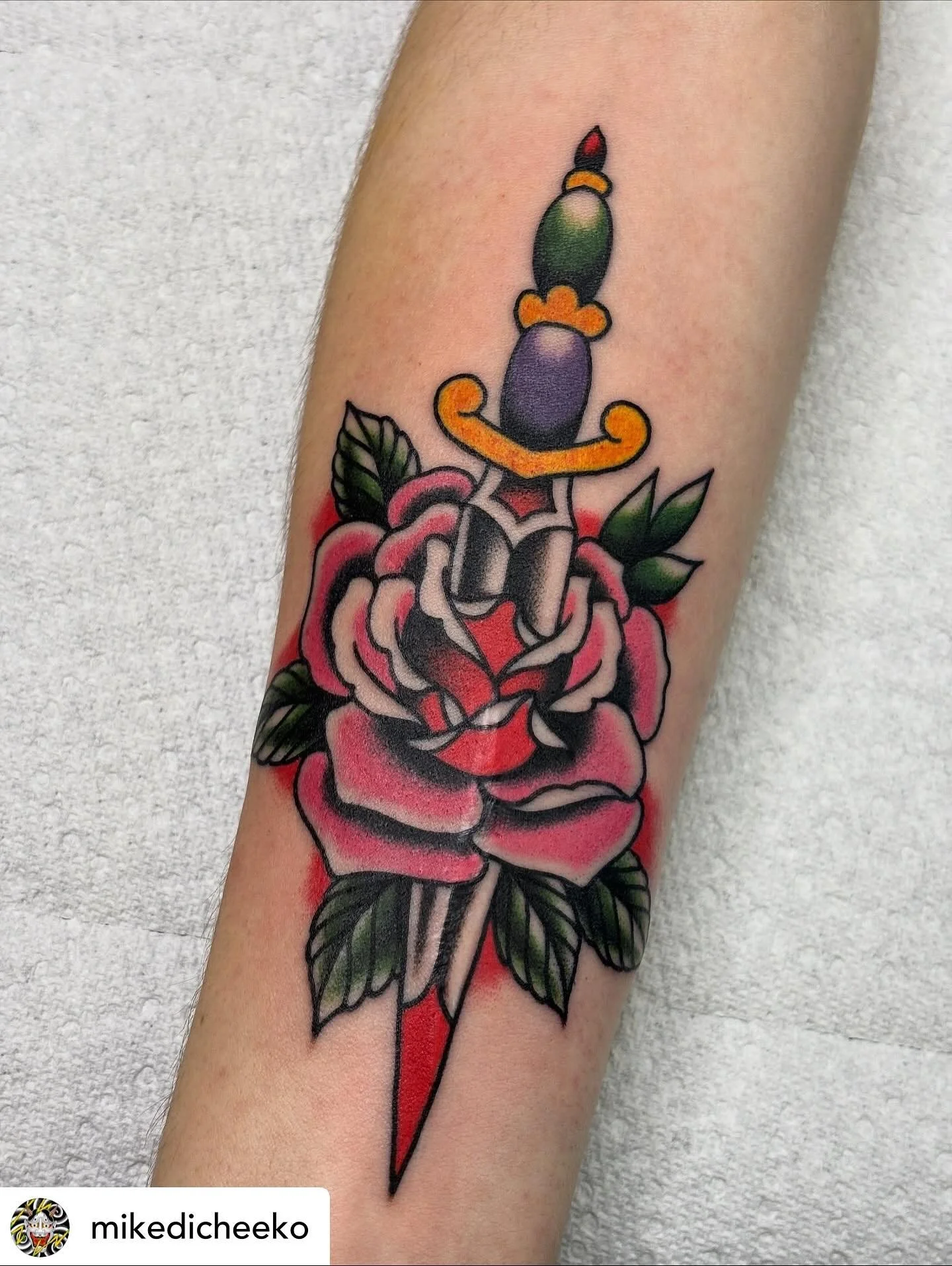 Some new stuff by @mikedicheeko done at #havertownelectrictattoo 

#delco 
#delcotattooshops 
#havertown