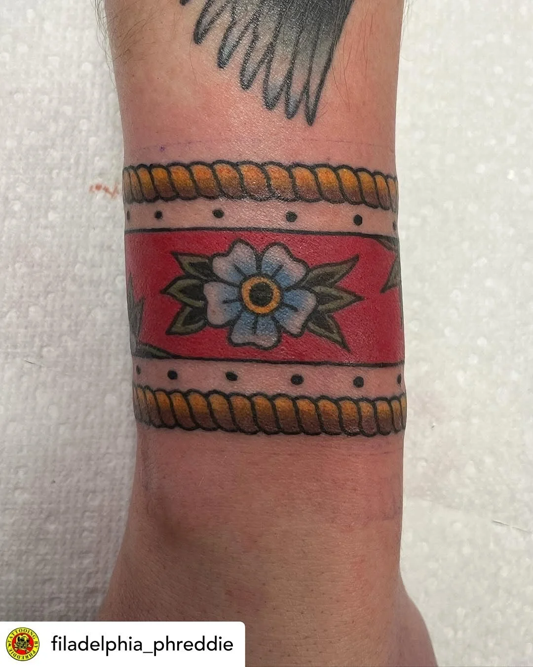 Bracelet done by @filadelphia_phreddie at #havertownelectrictattoo 

#delco 
#delcotattooshops 
#havertown