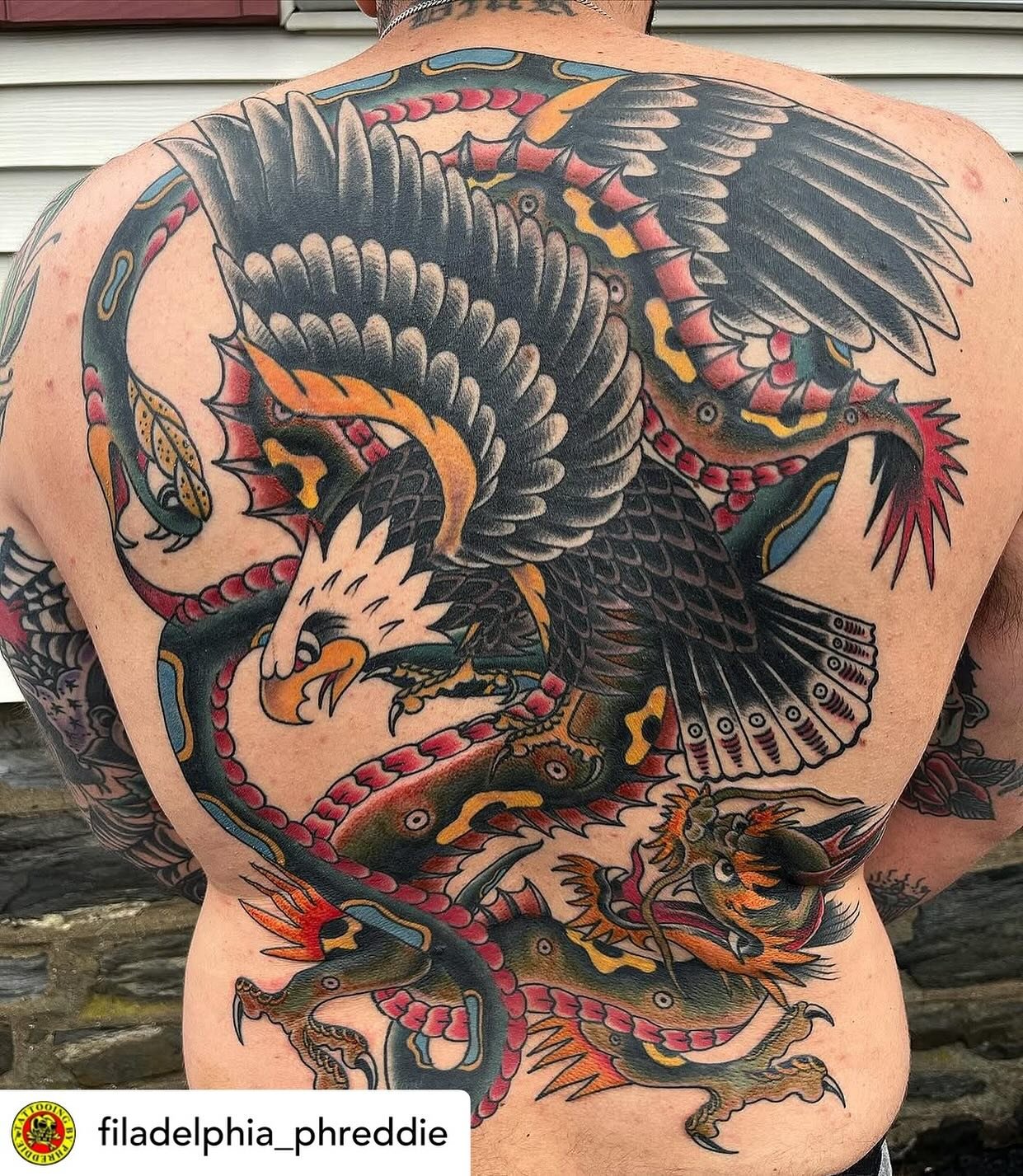 Finished back by @filadelphia_phreddie done at #havertownelectrictattoo 

#delco 
#delcotattooshops 
#havertown