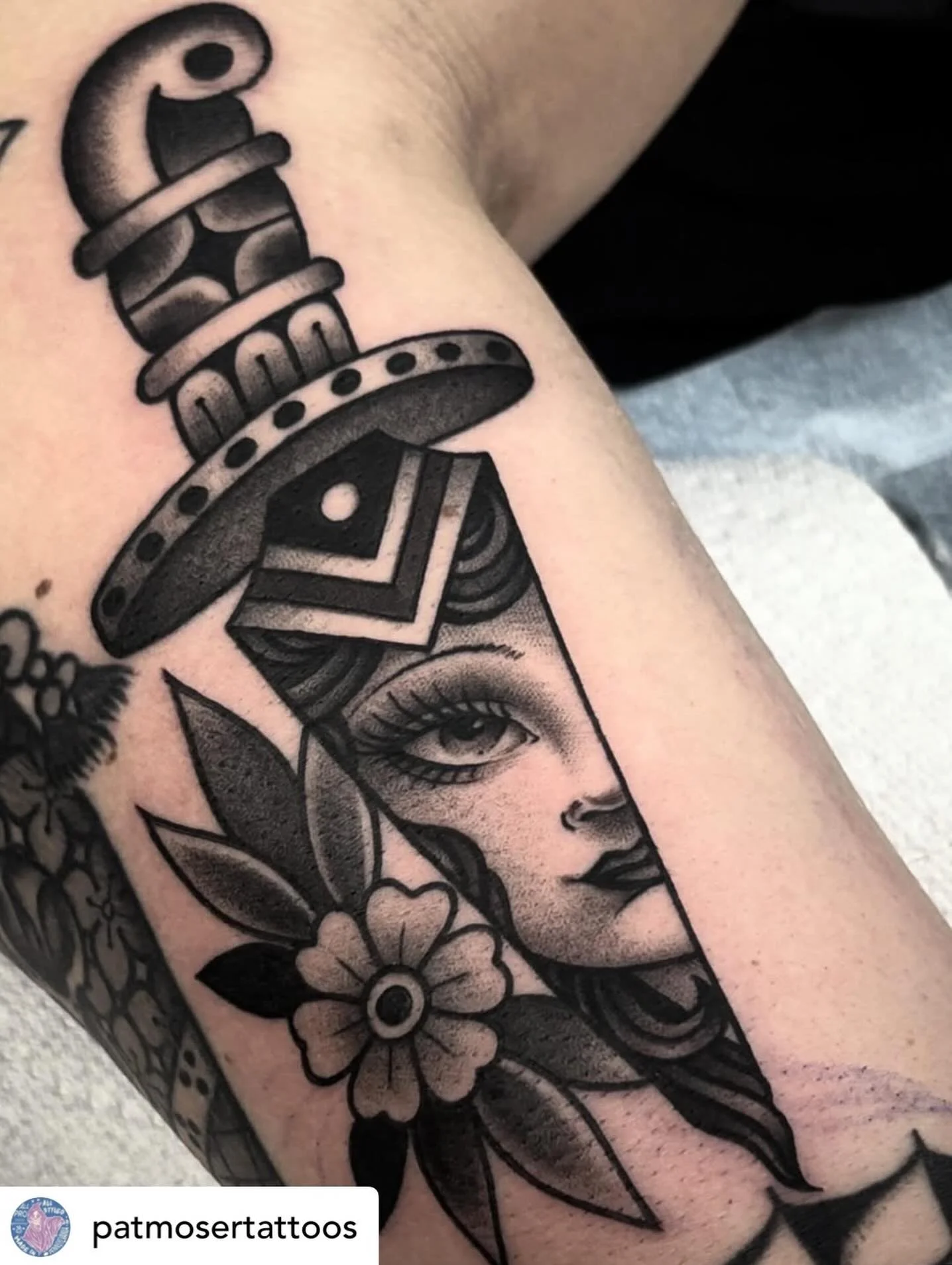 Tattoo by @patmosertattoos done at #havertownelectrictattoo