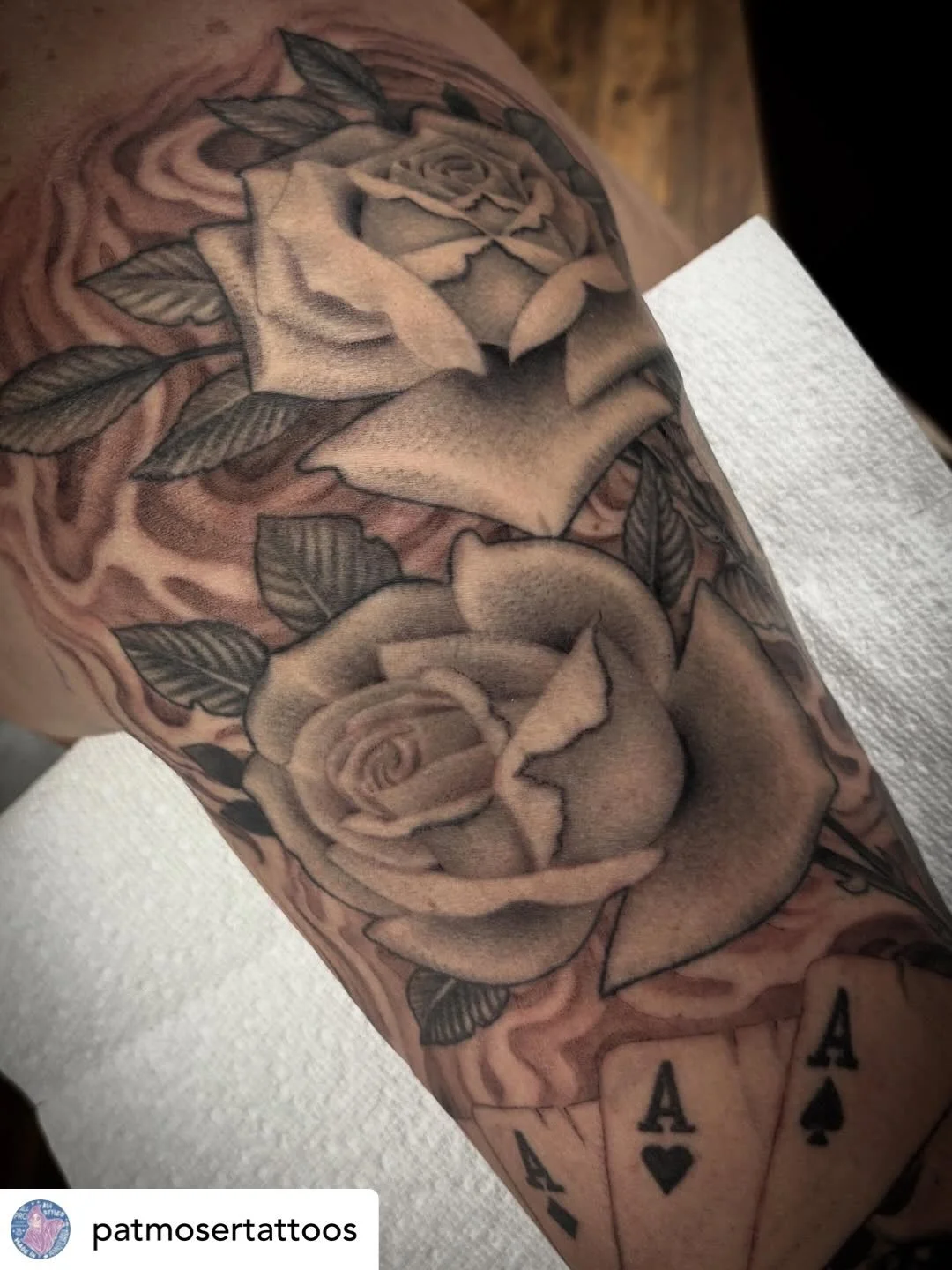 Two by @patmosertattoos done at #havertownelectrictattoo